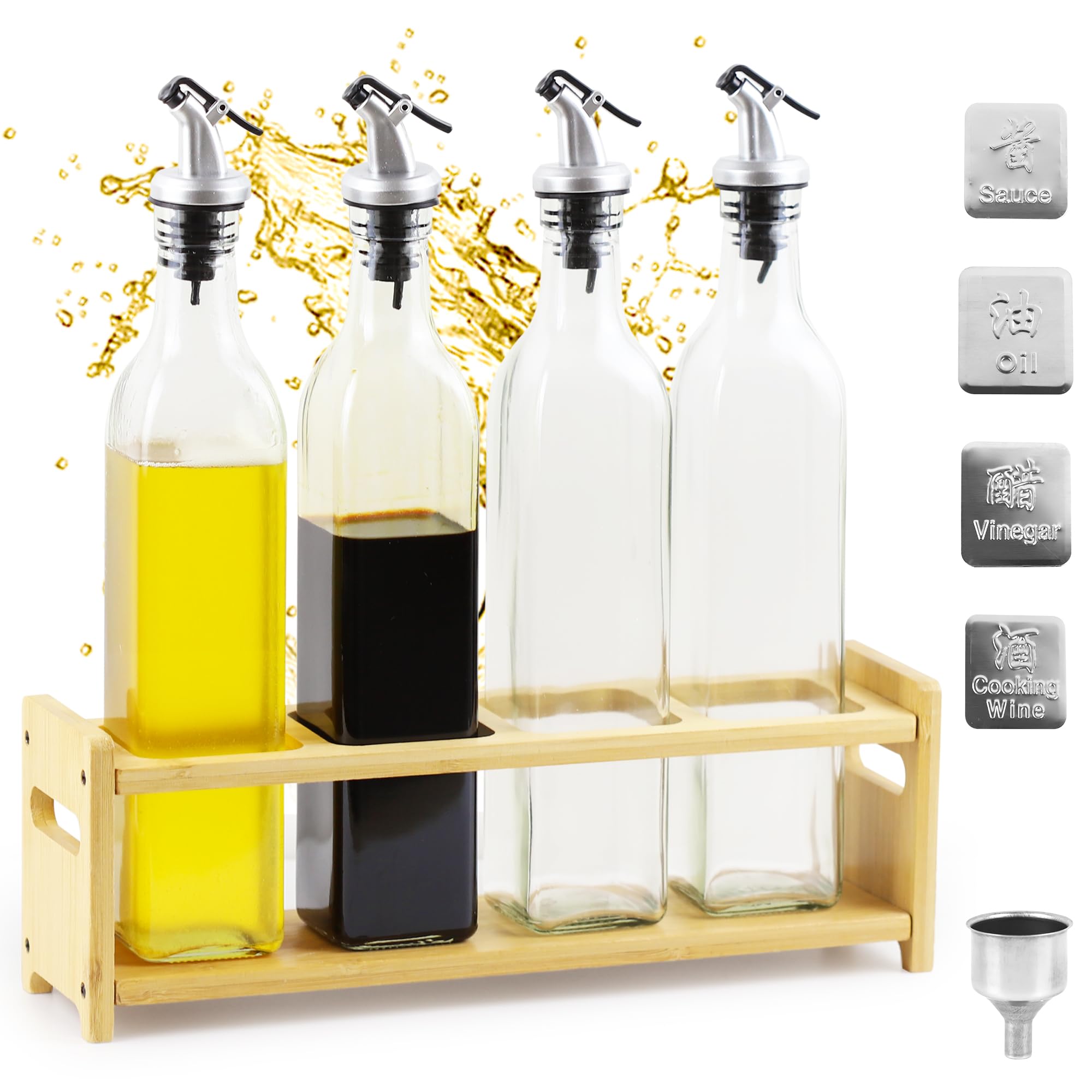 Fari - Flacon Distributeur D'huile D'olive En Verre Avec Brosse En