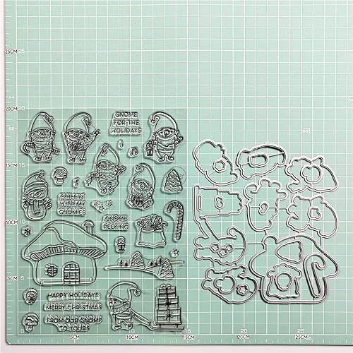 Miniatura 10 de DzIxY Juego de sellos transparentes de ratón para calcetines de Navidad y troqueles de corte de metal para hacer tarjetas, álbumes de recortes,