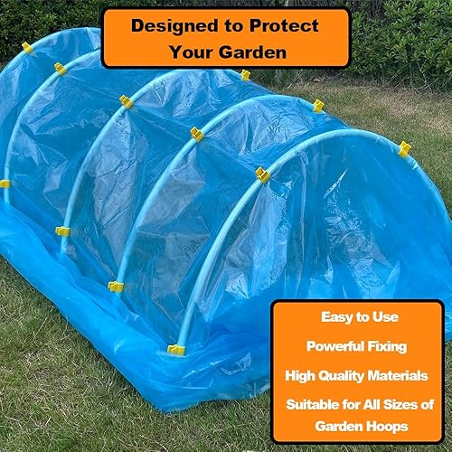 Miniatura 24 de Abrazaderas de invernadero para tubo de PVC de 3/4-1 pulgada, aros de invernadero, marco de soporte, túnel de cultivo, estacas de jardín de soporte