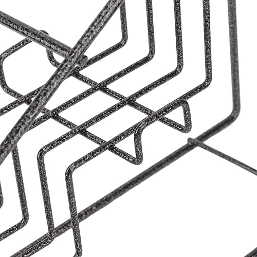 Miniatura 7 de Soporte de alambre para botellas de acero inoxidable, 4 compartimentos, soporte para botellas de jarabe, soporte para encimera, soporte de