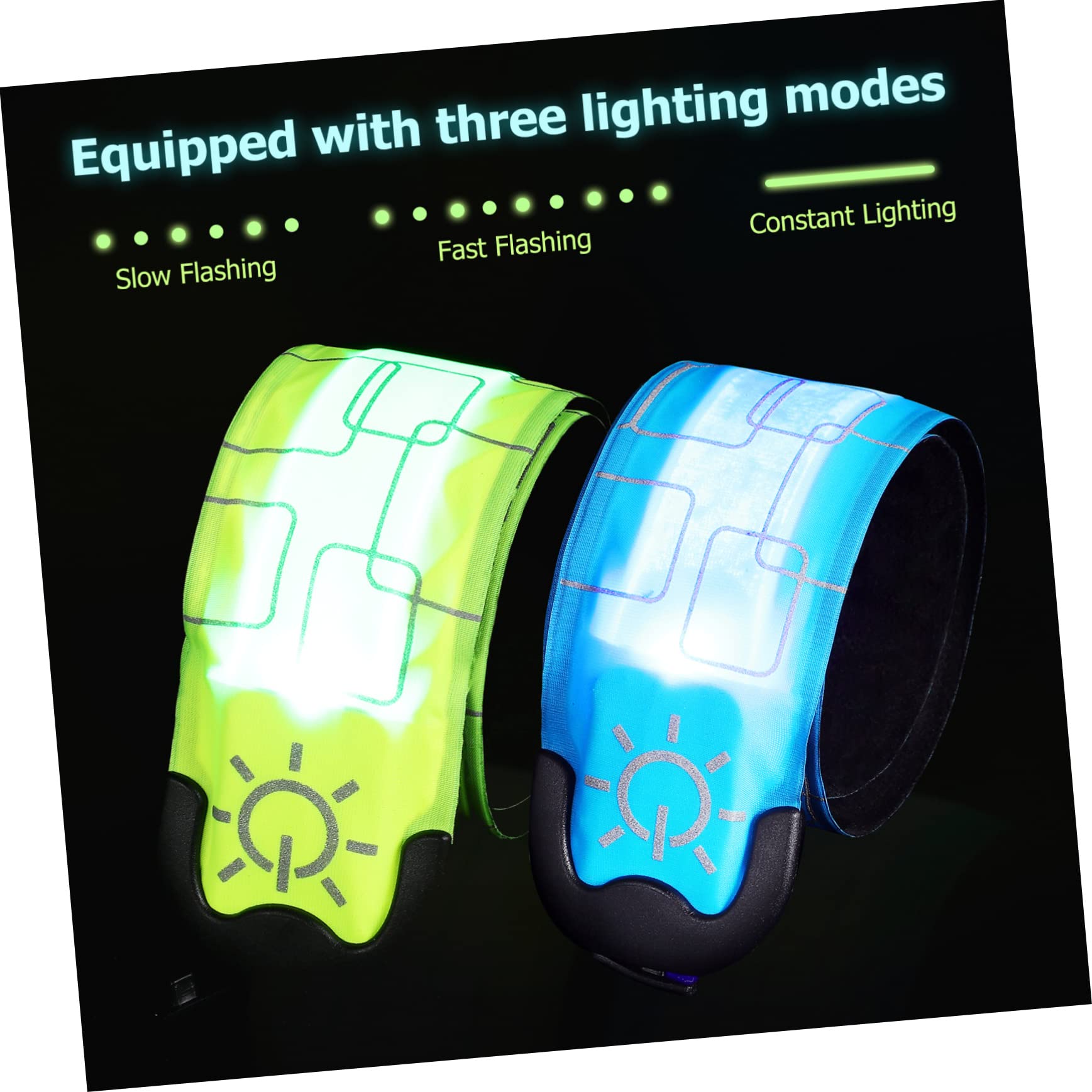 HEMOTON Brassards Lumineux à LED 4 Pièces en PVC pour Cyclisme