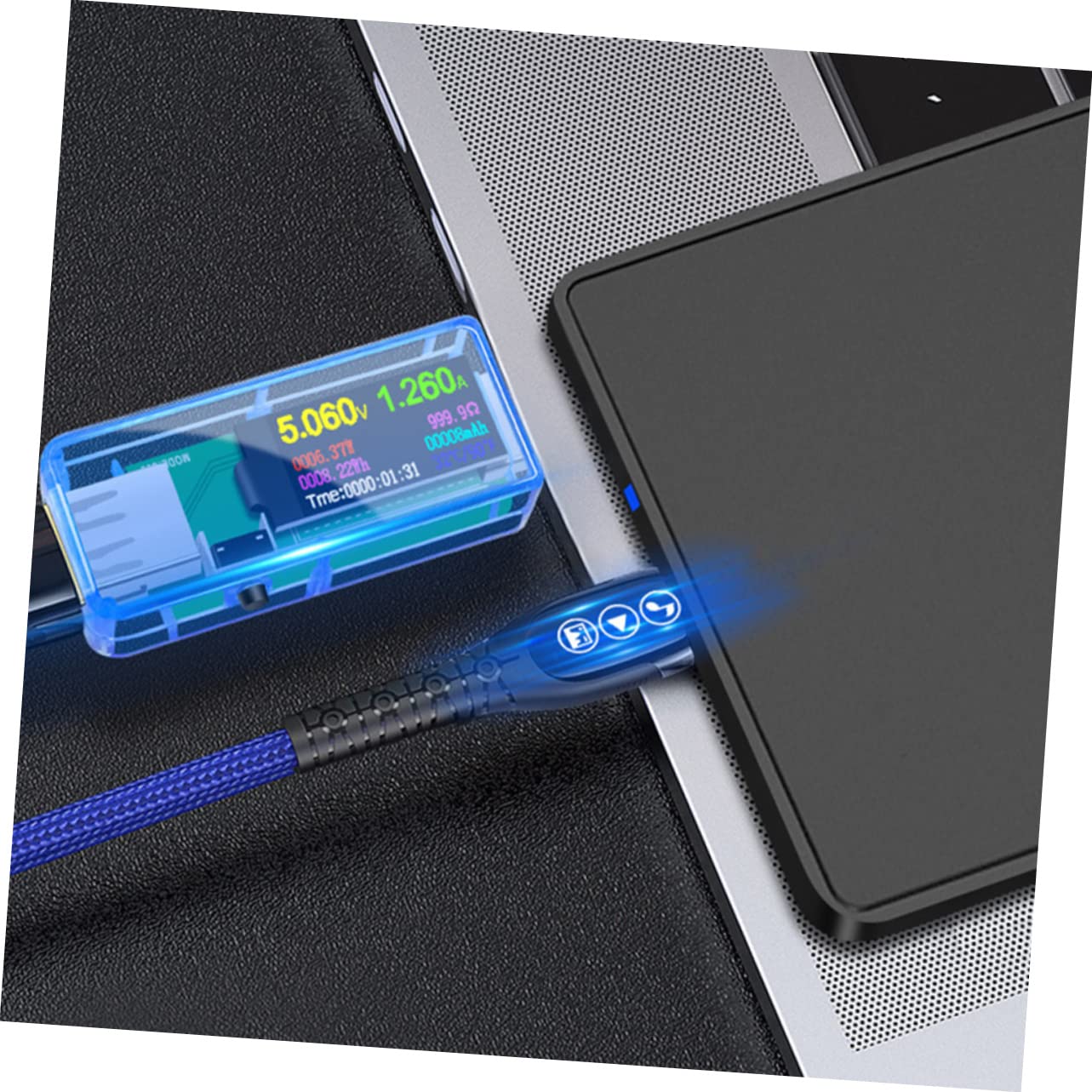 STOBOK 5 Stück USB Tester Messgerät Digitales Multimeter für Spannung Strom und Kapazität Tragbarer USB Spannungsmesser mit LCD Display und Powerbanks