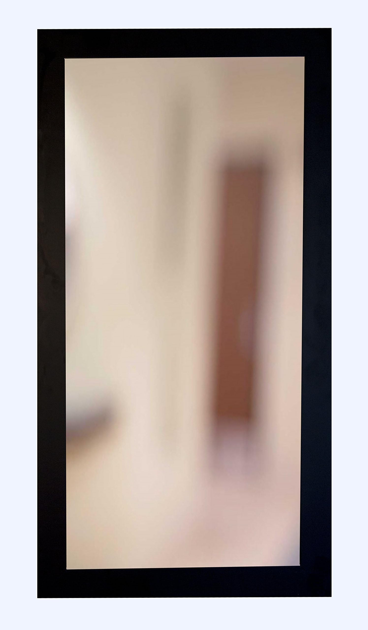 M1400TRIBL Decorative Wood Frame Mirror, 18" W x 24" L, Black