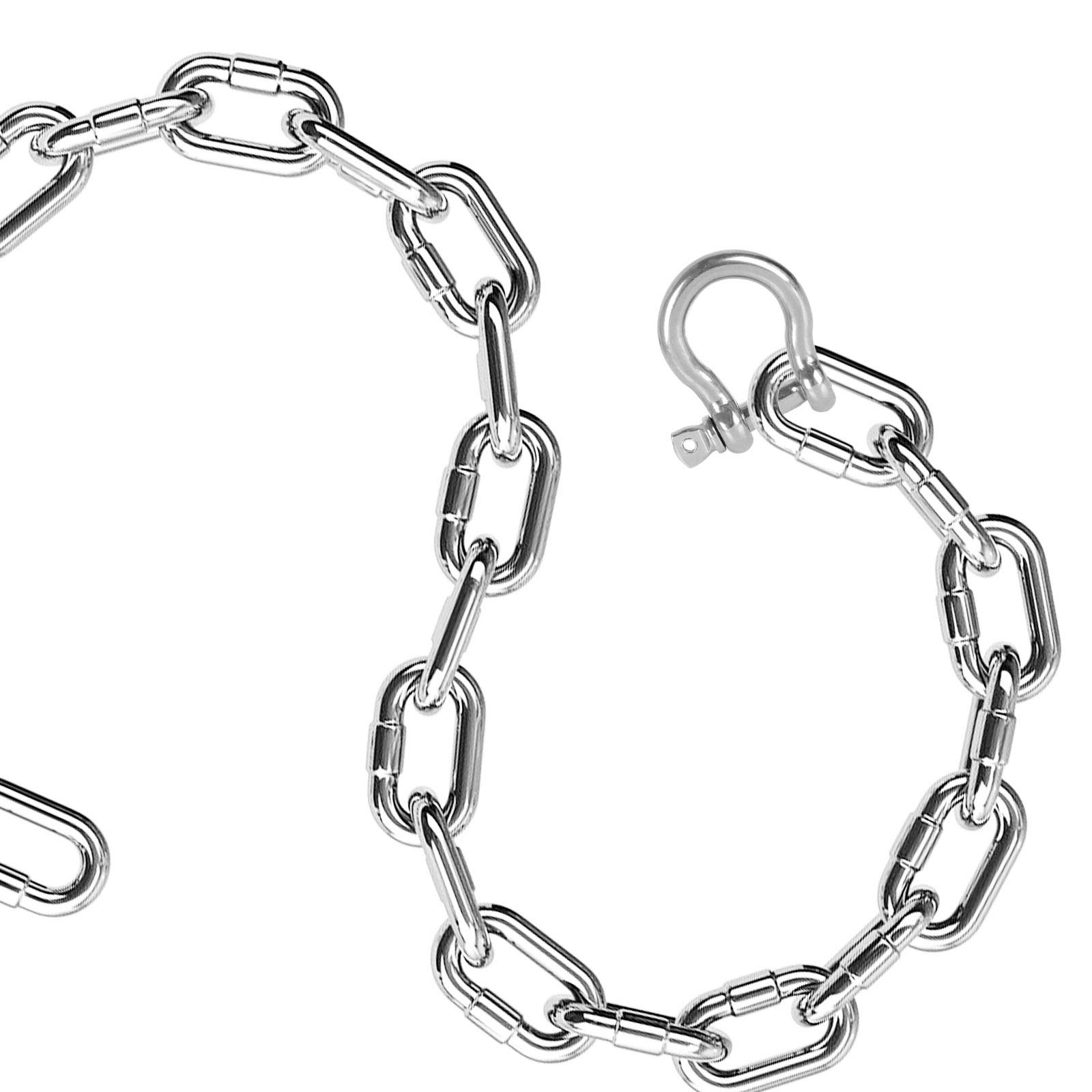 14Pcs 5/16” Bow Shackle, Stainless Steel Screw Pin Anchor Shackle, Sliver D Ring Shackles Heavy Duty Bow Shape Load Clamp for Chains Wirerope Lifting Paracord Outdoor Camping Survival Rope Bracelets 4