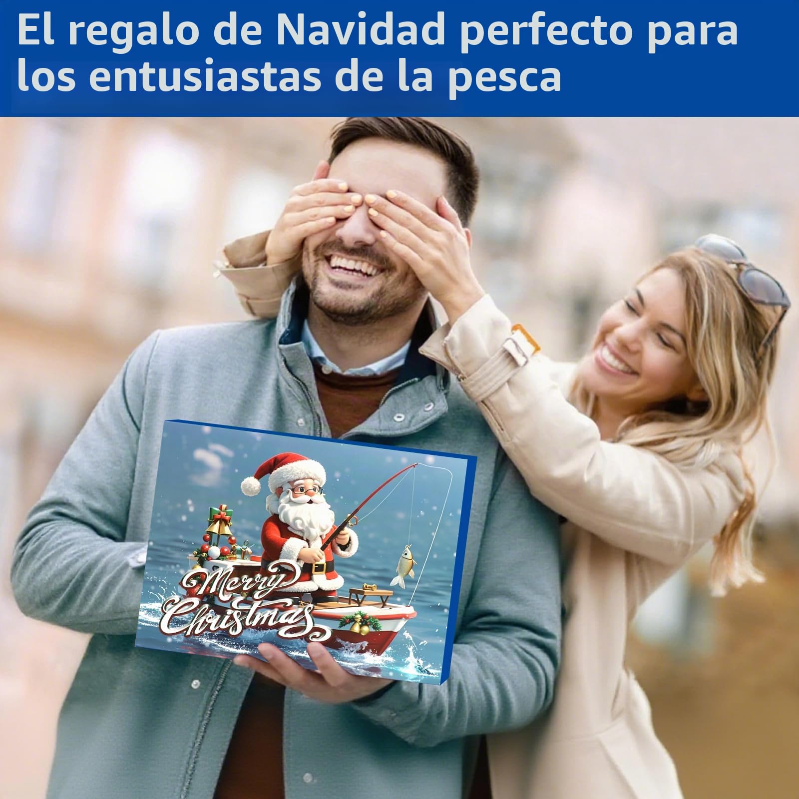 Calendario de Adviento de Pesca 2025, Juego de Señuelos de 24 Días, Regalo de Navidad para Pescadores