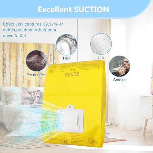 Miniatura 5 de Paquete de 25 bolsas de vacío de repuesto compatibles con Kenmore Canister tipo C 5055, 50555 50557, 50558, y Panasonic tipo C-5 C-18-Premium bolsas