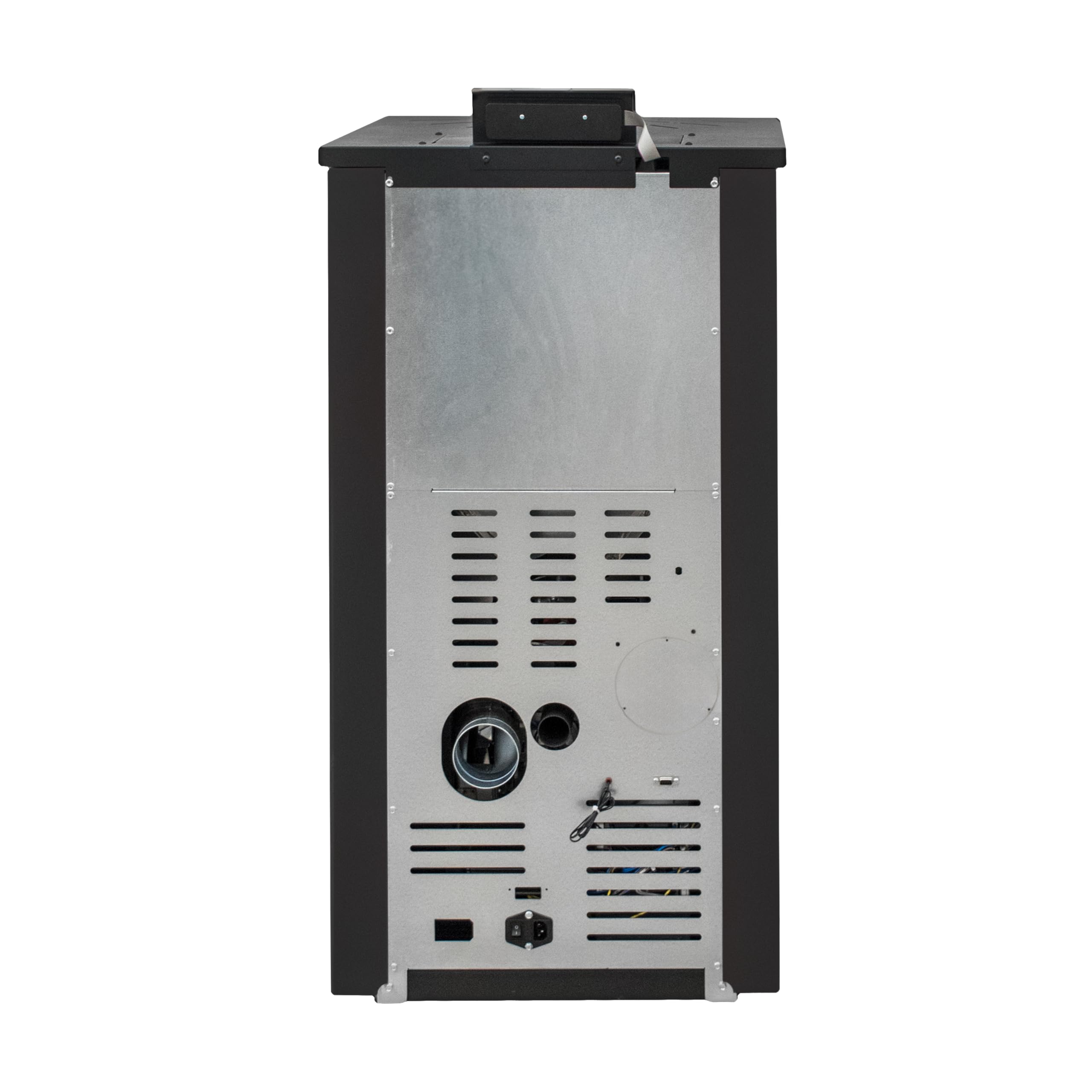 STUFE A PELLET ITALIA Canada 12 KW 5 Sterne WiFi | Pelletöfen Effizienz 91% Heizt 120m² Autonomie 15 Std. 5-Sterne-Zertifiziert Programmierbar WiFi-Steuerung 5 Kräfte 24 Monate Garantie Schwarz