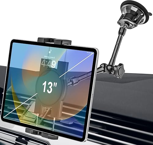 woleyi Soporte de tableta de camión resistente brazo de metal Soporte de tableta con ventosa para parabrisas de tableta, para camionesvehículos,