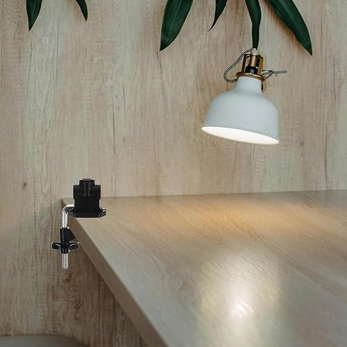 Miniatura 6 de YARNOW 3 unids brazo mesa mesa uso accesorios Swing Re base dormitorio vise artesanía lámpara escritorio fijo clip negro clip soporte hotel metal