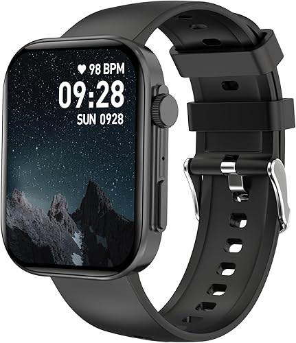BRIBEJAT Reloj inteligente (respuestahacer llamadas) 2.01 pulgadas, podómetro con SpO2frecuencia cardíacamonitor de sueño compatible con iPhone