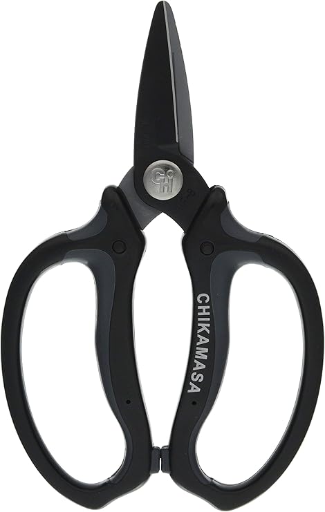 Amazon チカマサ フローリスト ウルトラロッソ花鋏 ブラック キャップ付 Mf 8000b 園芸用はさみ