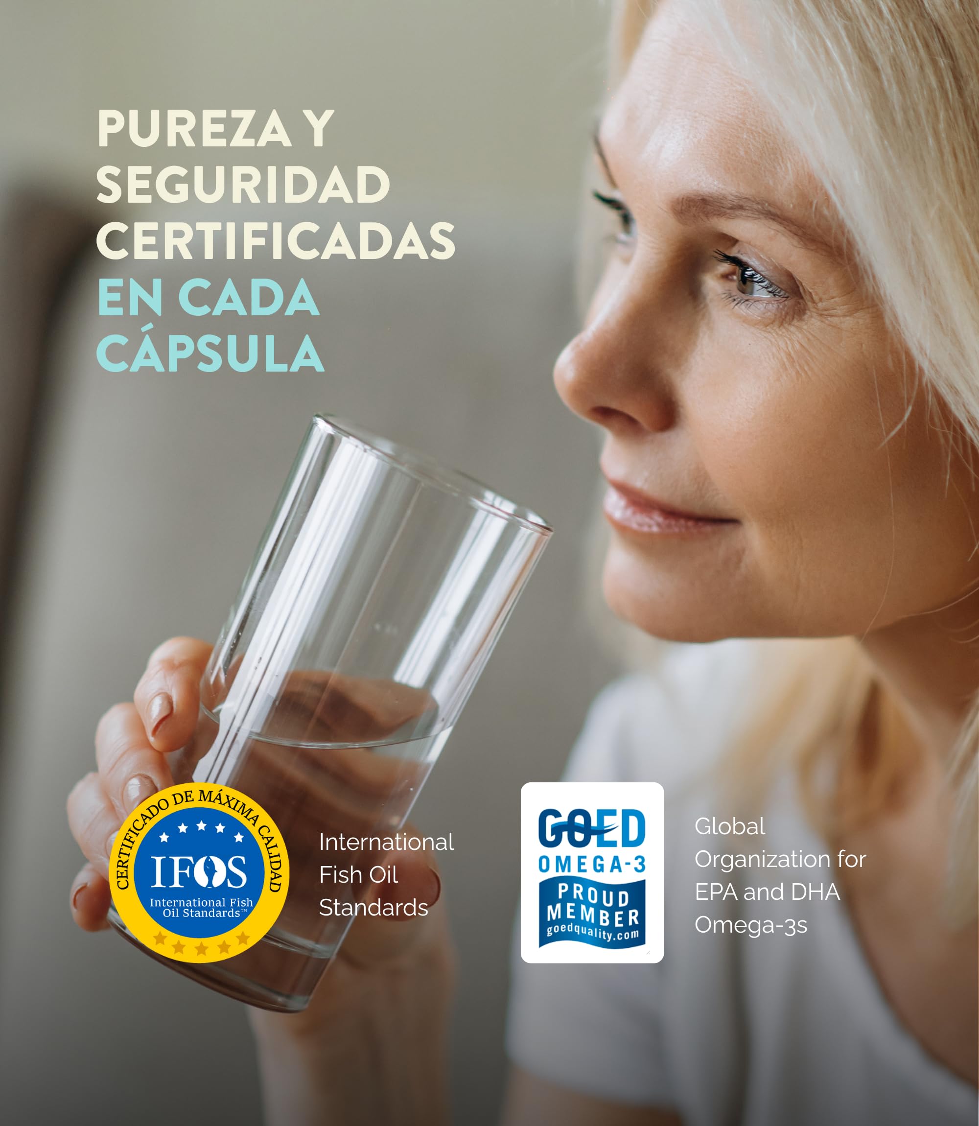 VIBEFARMA OMEGA 3 PRO Certificado IFOS 5 Estrellas 480 mg EPA y 320 mg DHA por Cápsula Aceite de Pescado Triglicérido Estándar Superior Alta Concentración Absorción Rápida Sin Reflujo 120 Cápsulas