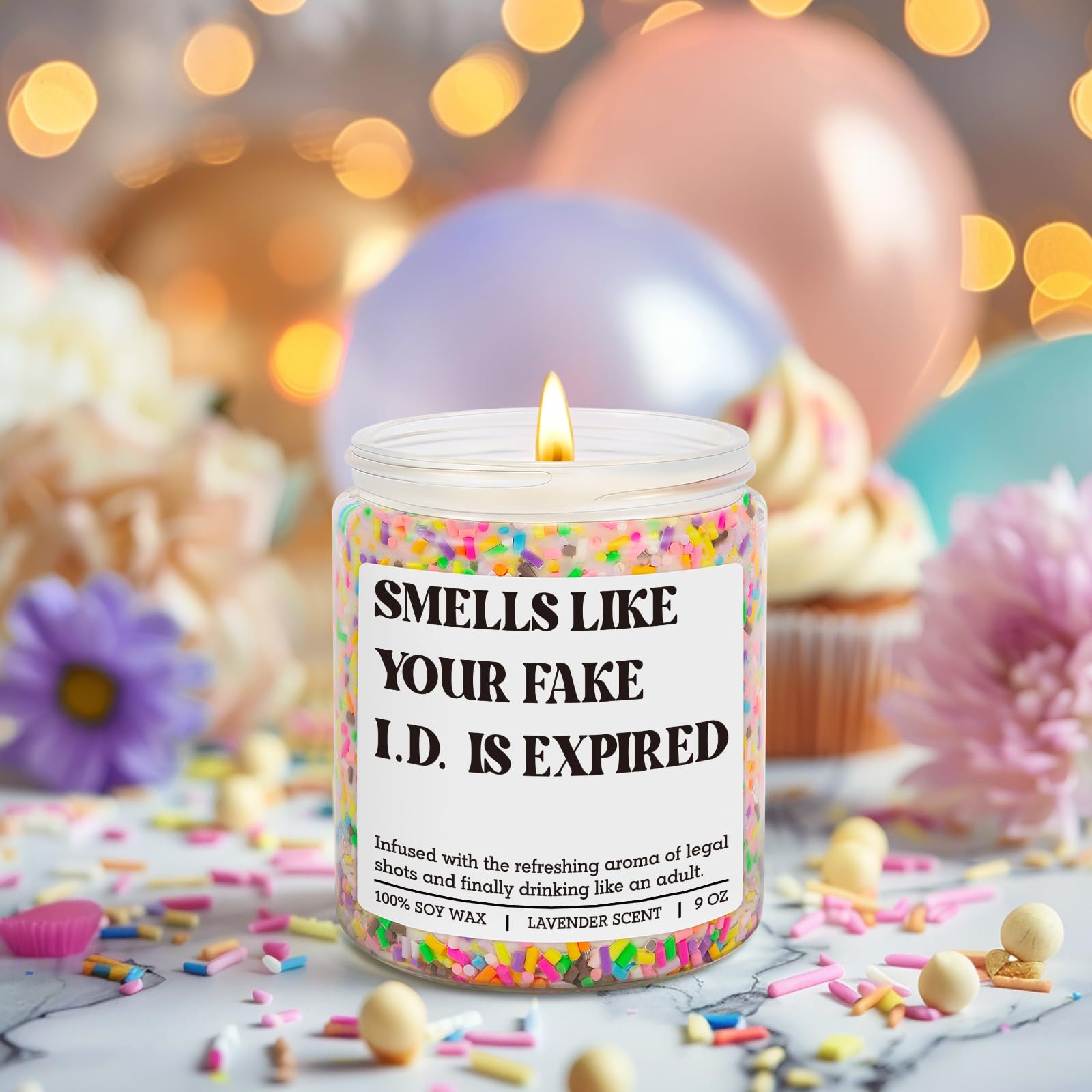 GSPY Scented Candle - 21st Birthday Gifts for Women, Female - Happy 21 Year Old Birthday Gifts for Him, Her - Cool 21st Bday Candle for Girls, Boys - Funny Turning 21 Ideas for Friend, Daughter, Teen