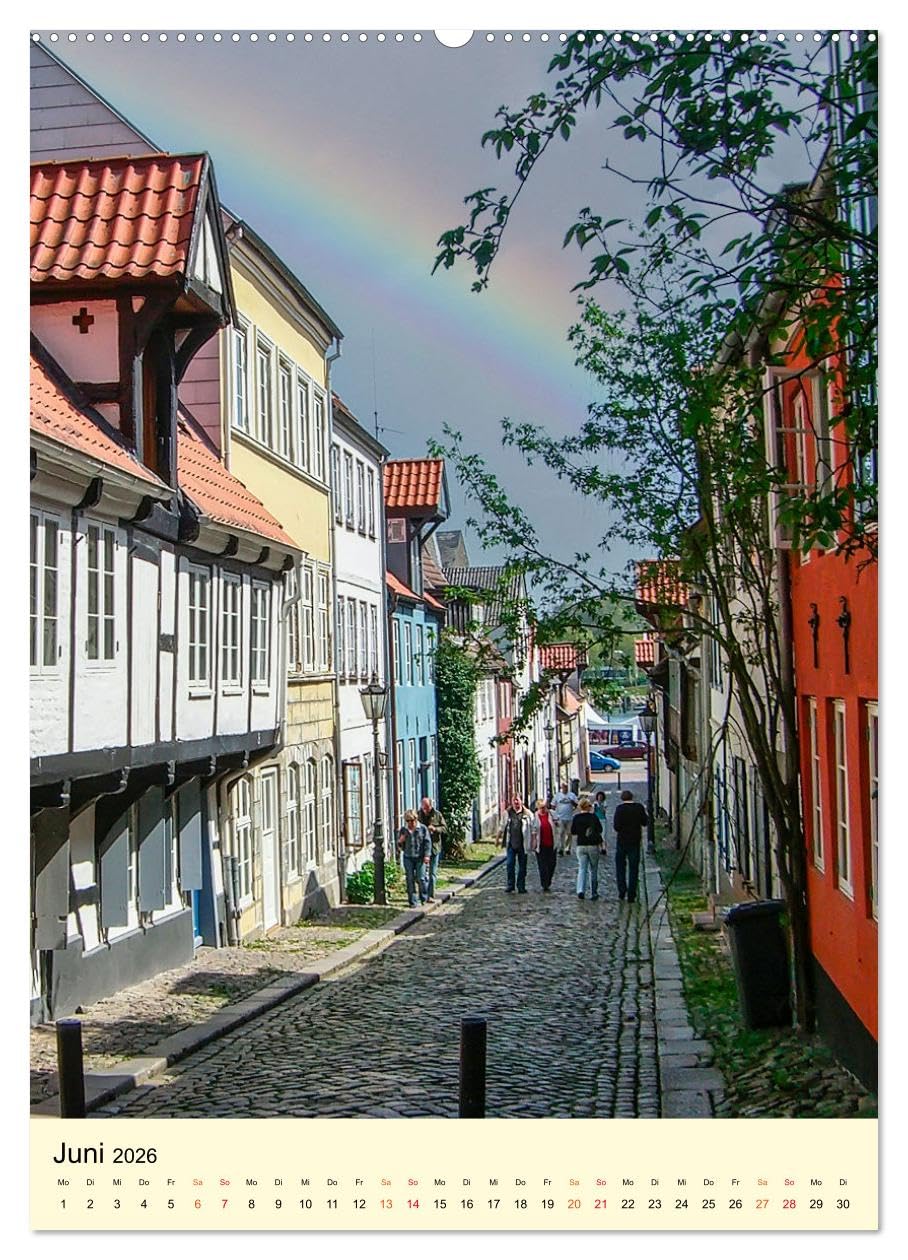 Flensburg - so bezaubernd (hochwertiger Premium Wandkalender 2026 DIN A2 hoch), Kunstdruck in Hochglanz: Flensburg, wunderschöne Hafenstadt an der Förde. (CALVENDO Orte)