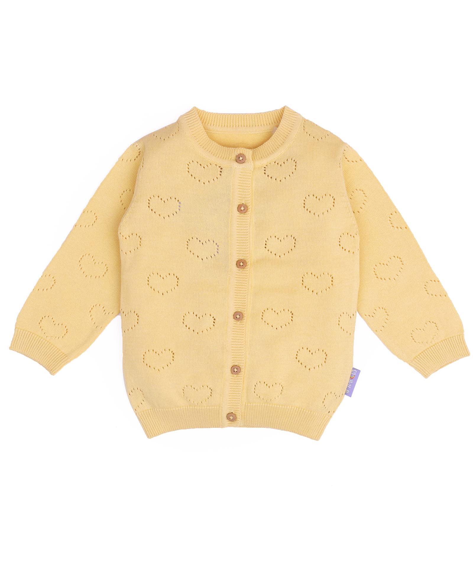 Mi Arcus Front Open Knitted Sweater Cardigan for Baby Girl Boy Kids Round Neck Full Sleeve Winter Wear for