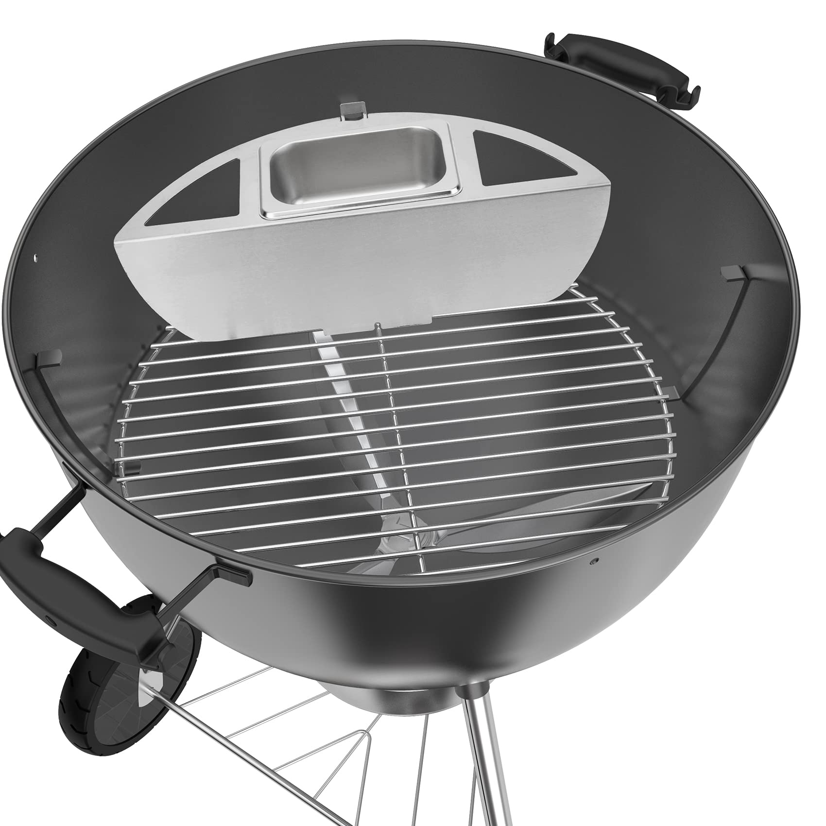 Onlyfire Boîte à Charbon pour Barbecue Weber 47 cm - Panier à Charbon avec Réservoir d'eau pour Fumage - Accessoire de Fumior pour Barbecue Weber