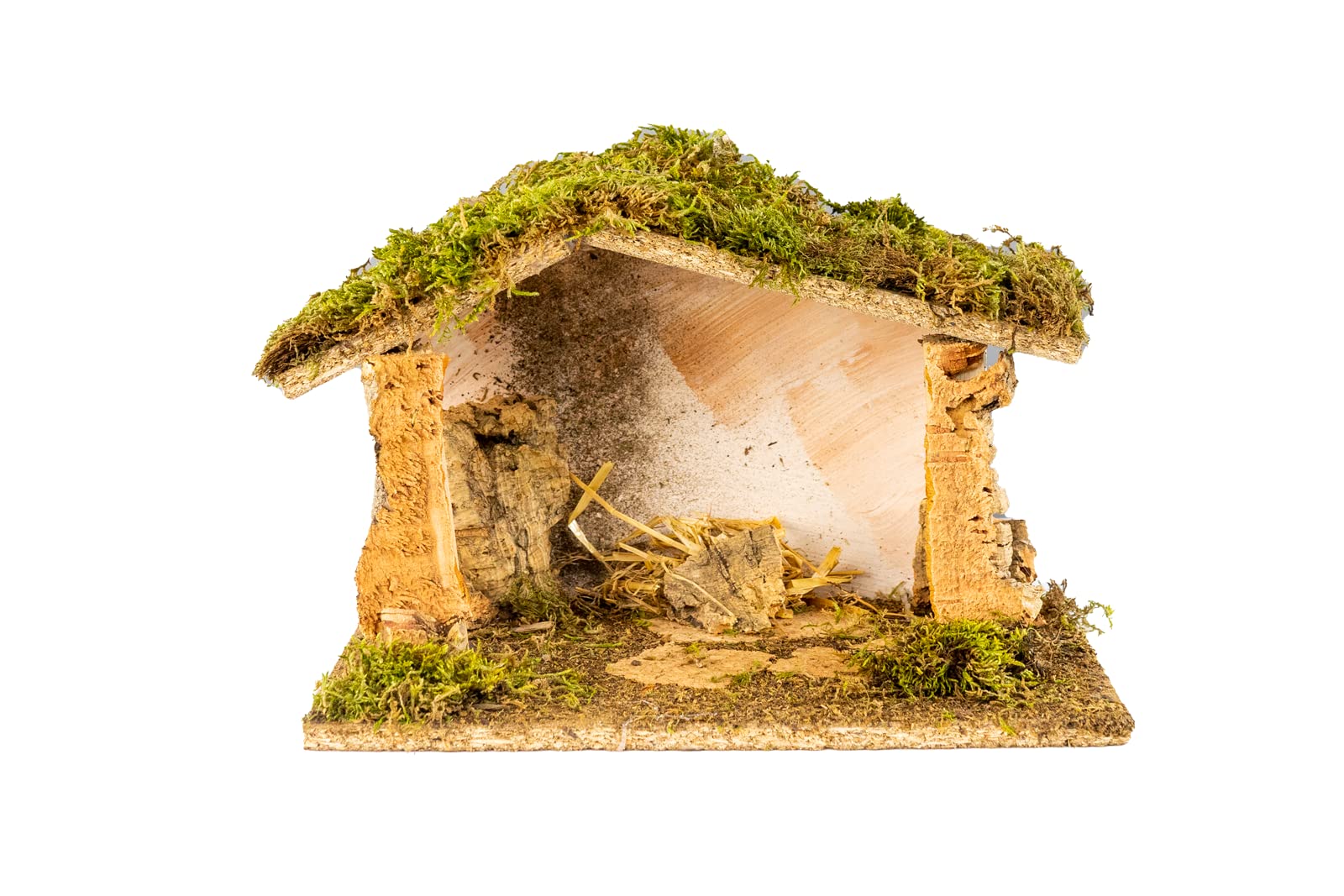 Pusta chata do szopki 30 x 15x19 cm (11,81x5,90x7,48 cala), konstrukcja wykonana i ręcznie malowana , Made in Italy