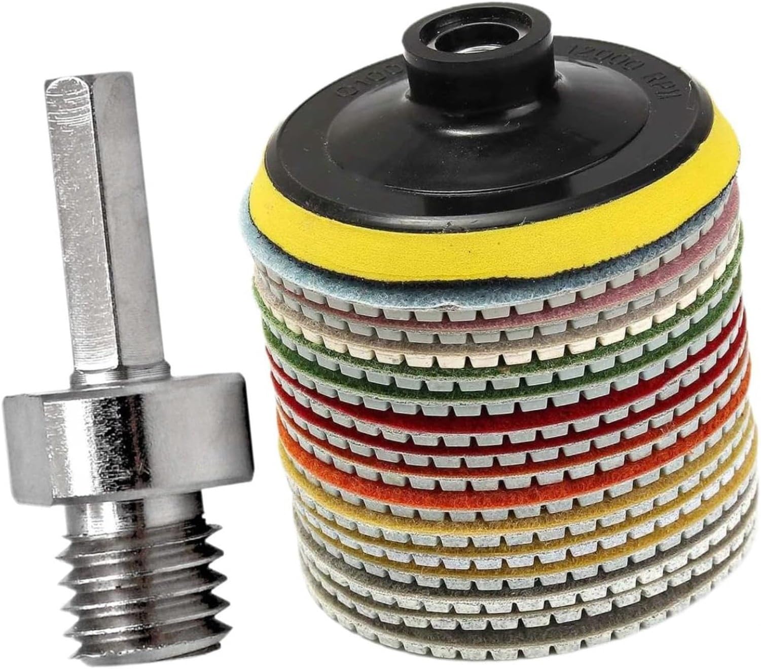 16x Diamentowe Pady Polerskie 50-10000 Grit Tarcza Polerska do Granitu Kamienia Tarcze Szlifierskie do Wiertarki