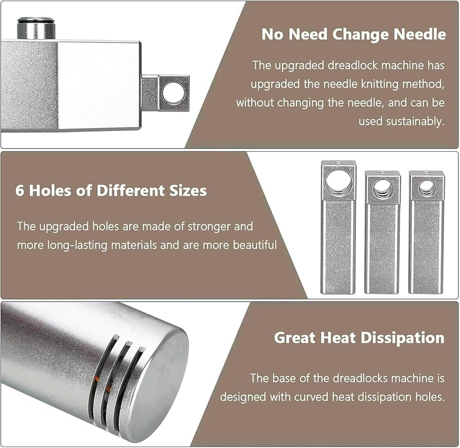 Amazon.co.jp: ドレッドヘアマシン、ポータブル電動ドレッドヘア