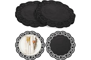 Yexiya Black Disposable Placemats for Style and Convenience