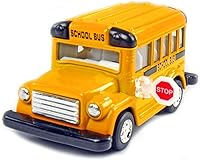 Vista 1 de KiNSMART Autobús escolar corto de metal fundido a presión de 4" con acción de retroceso