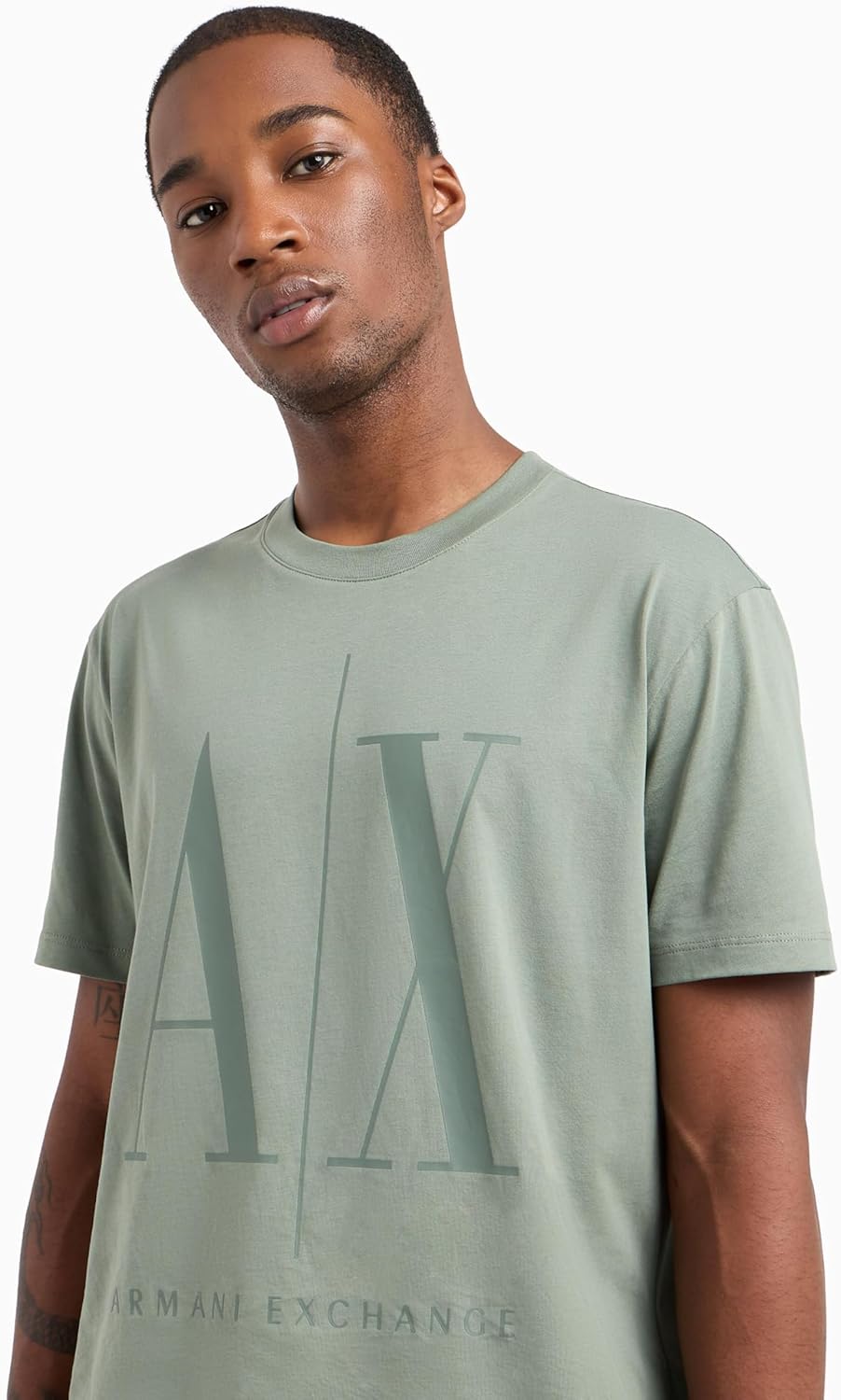 Armani Exchange Men's Regular Fit Cotton Jersey Icon Logo Tee