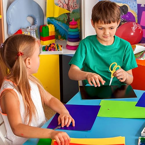 Miniatura 5 de Tijeras para niños zurdos de 5.9 pulgadas, tijeras de seguridad para niños con punta roma, cuchillas de acero inoxidable y agarre para oficina en