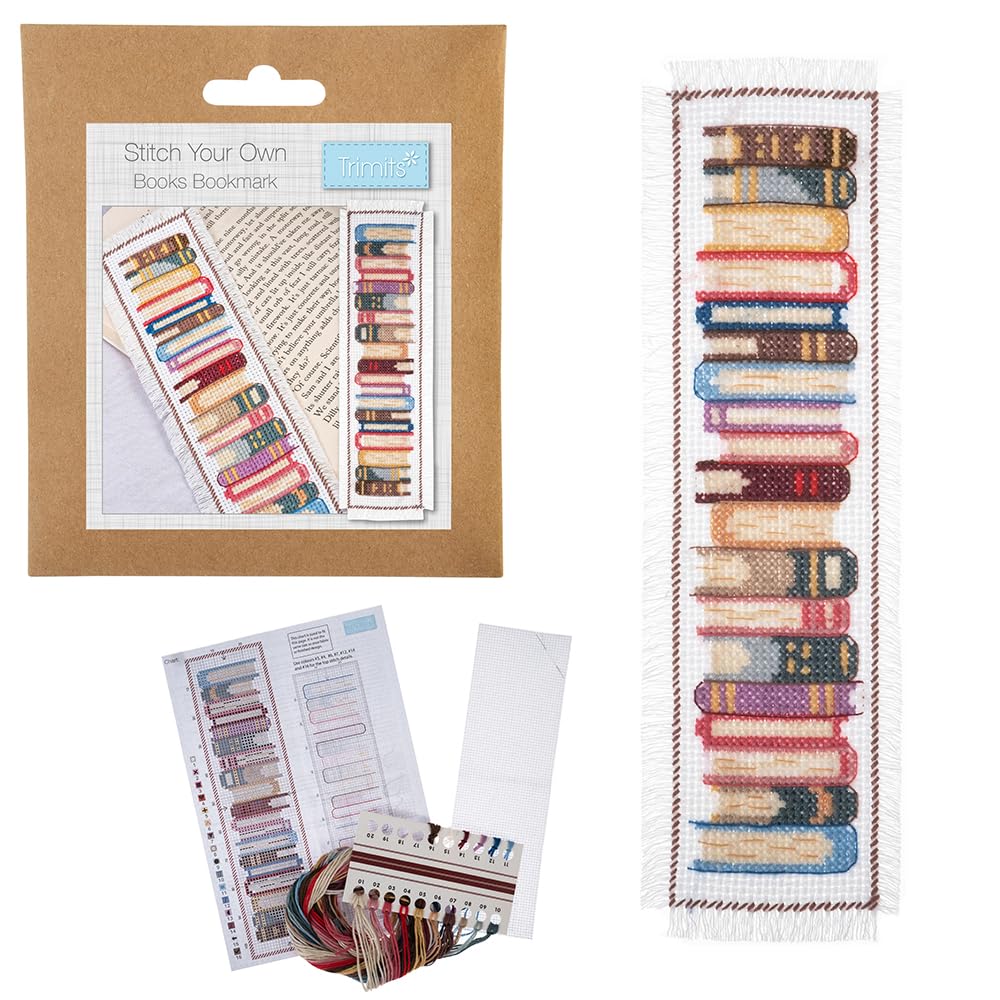 Crafty Capers Pile Of Books Bookmark! | Complete Cross Stitch Kit