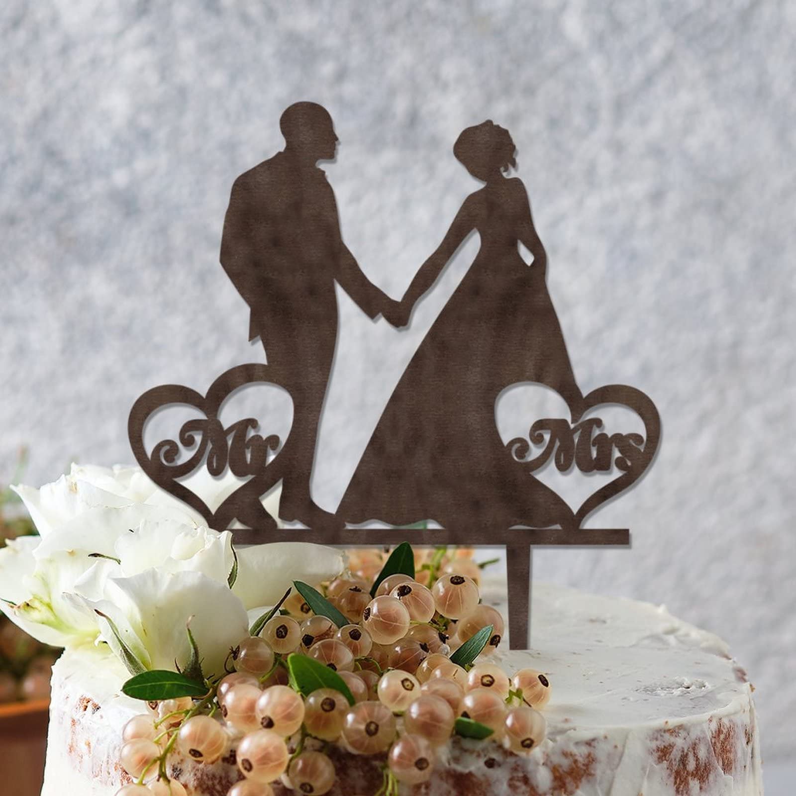 Mr And Mrs Wedding Cake Topper Anniversary Engagement Cake Toppers African American Bride Cake Toppers For Wedding Custom Couple Name Cake Toppers Funny Wedding Topper Acrylic Black Cake Topper