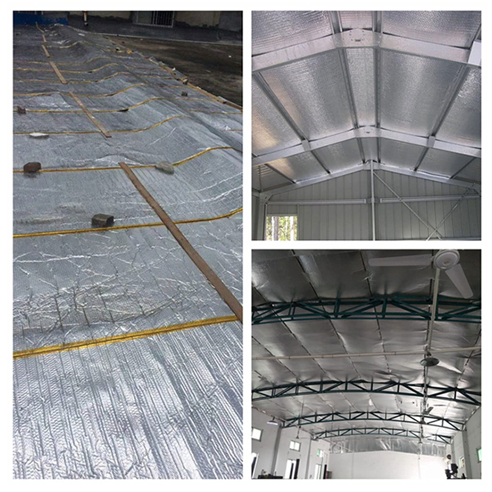 Rollo De Aislamiento De Aluminio, Lámina De Burbuja Reflectante para Radiador, Lámina De Burbuja, Aislamiento De Aluminio Doble, Membrana De Aluminio Impermeable, Reflect(1 * 20M)