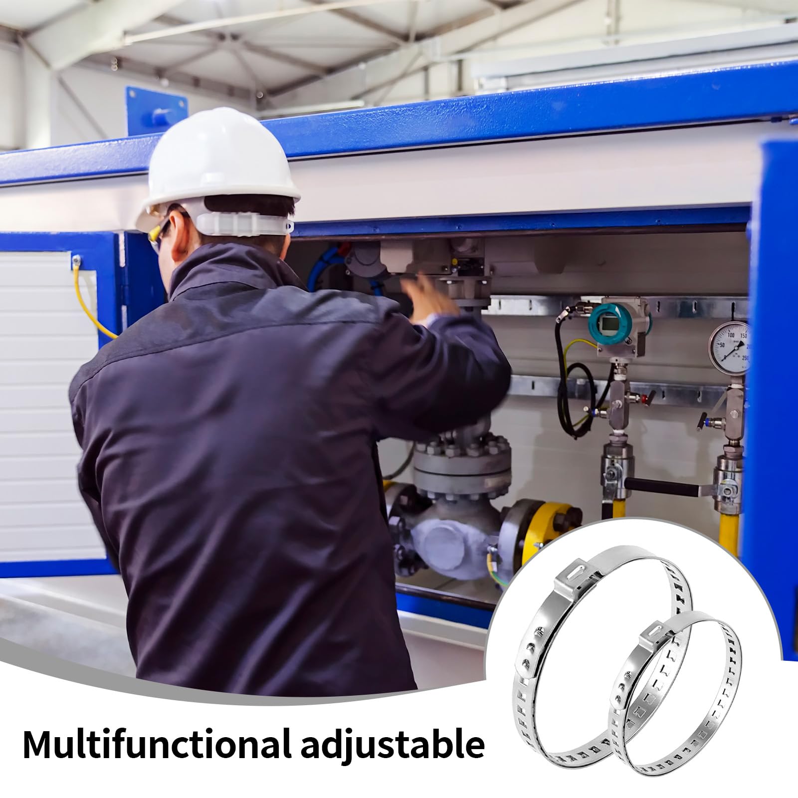 10 Pièces Collier De Serrage, Collier Soufflet Cardan Réglable, Collier