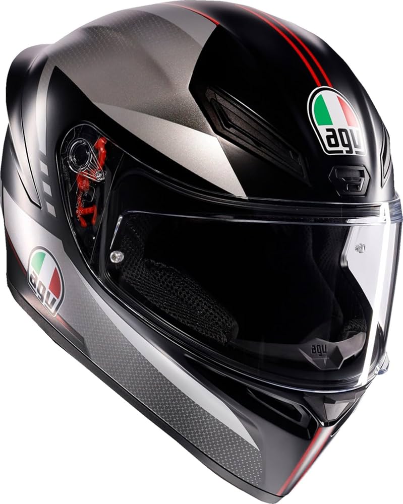 Amazon.com: AGV K1 S Lap Motorcycle Helmet Matte Black/Gray/Red SM