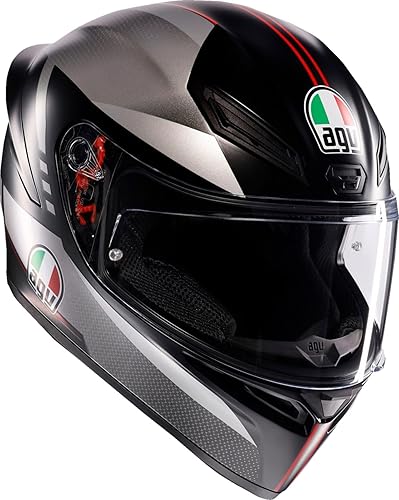 AGV K1 S Lap Motorcycle Helmet Matte Black/Gray/Red SM