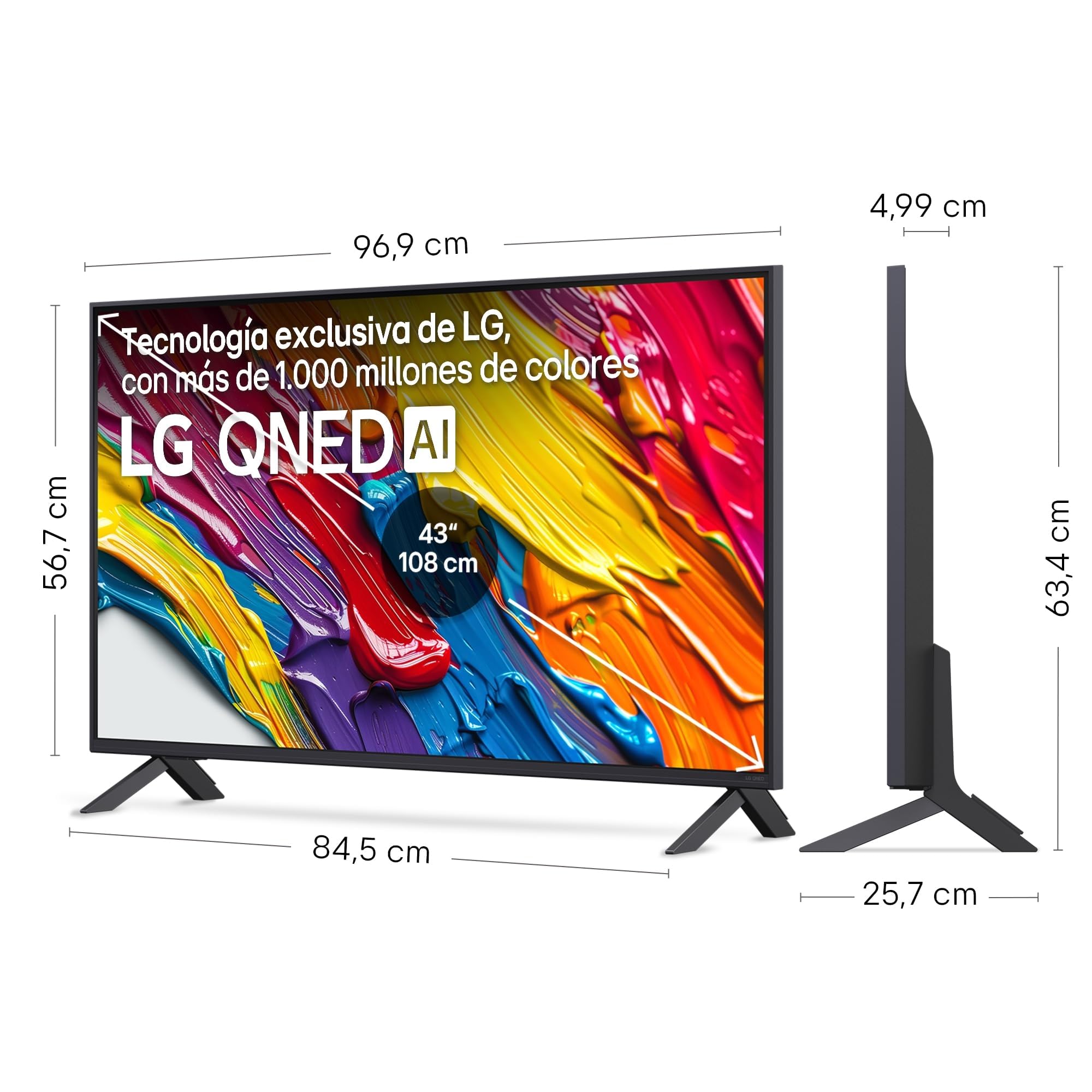 LG 43QNED82A6B - Smart TV QNED AI QNED82 43 Pulgadas 4K Super Upscaling 2025