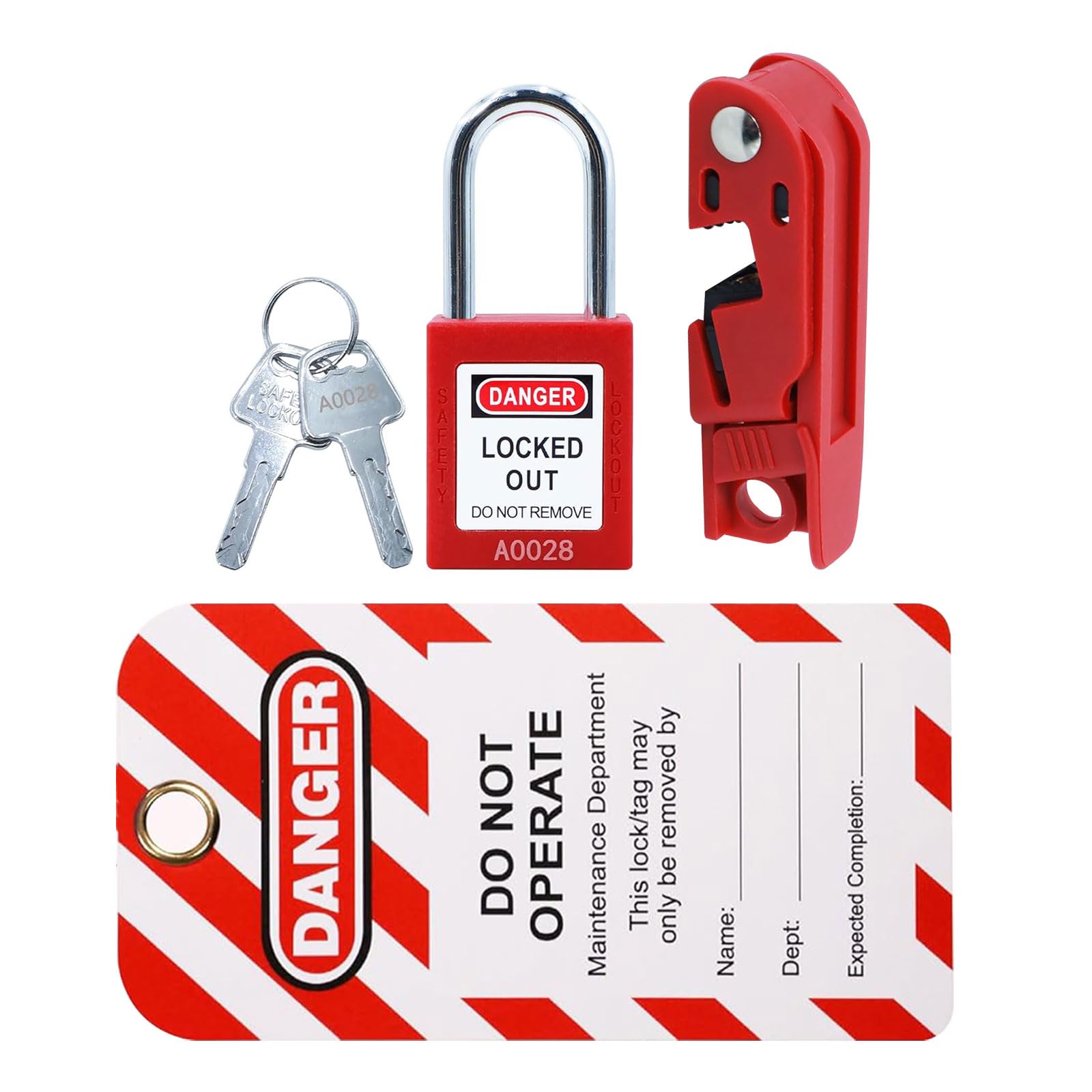 Electrical Breaker with Bend Resistant Screw Insulated for Equipment Maintenance Misoperation Lockout Tagout Electrical