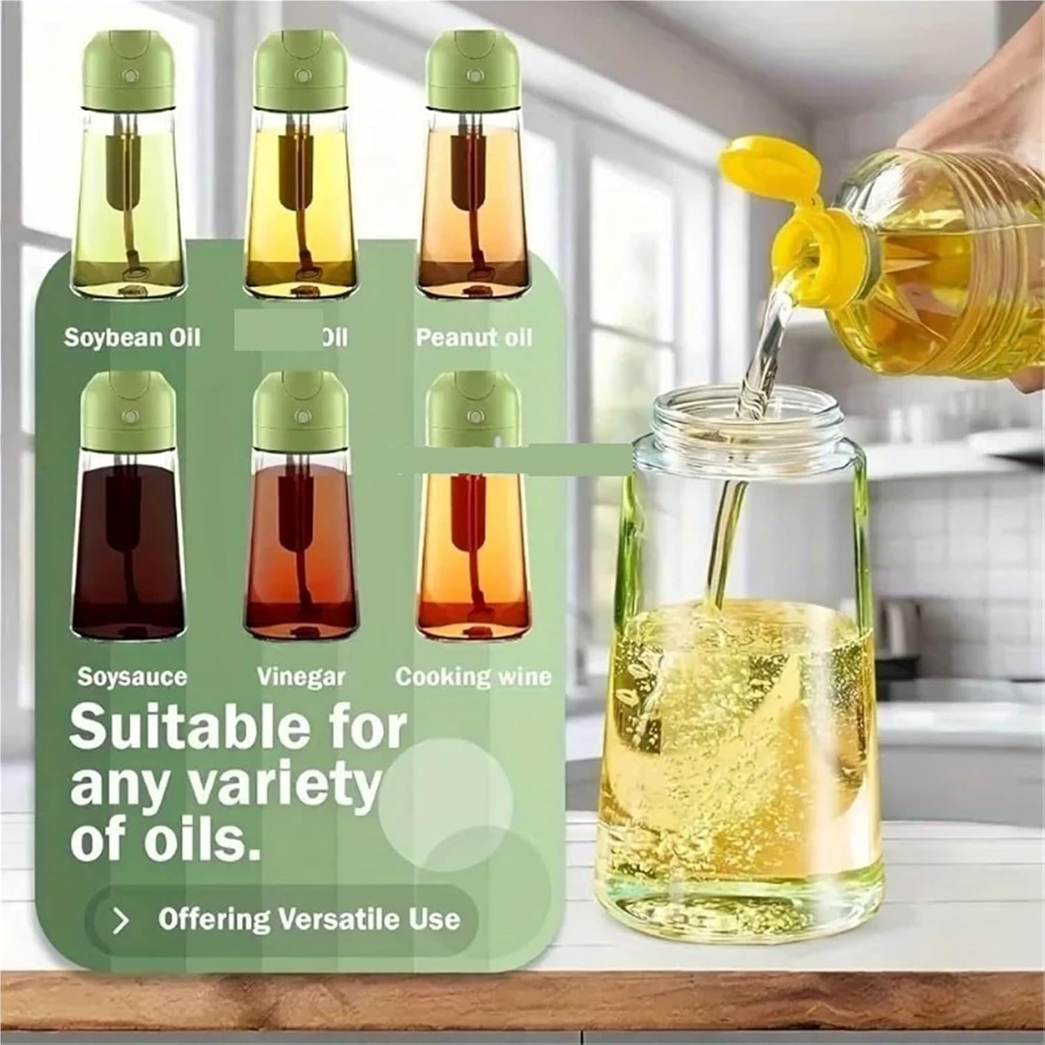 Oil Spray Bottle, 10pcs Glass Oil Spray Sprayer For Cooking Polisher Mister For Salad BBQ Kitchen Baking Empty Vinegar Bottle,for Salad Making, Baking(Yellow)