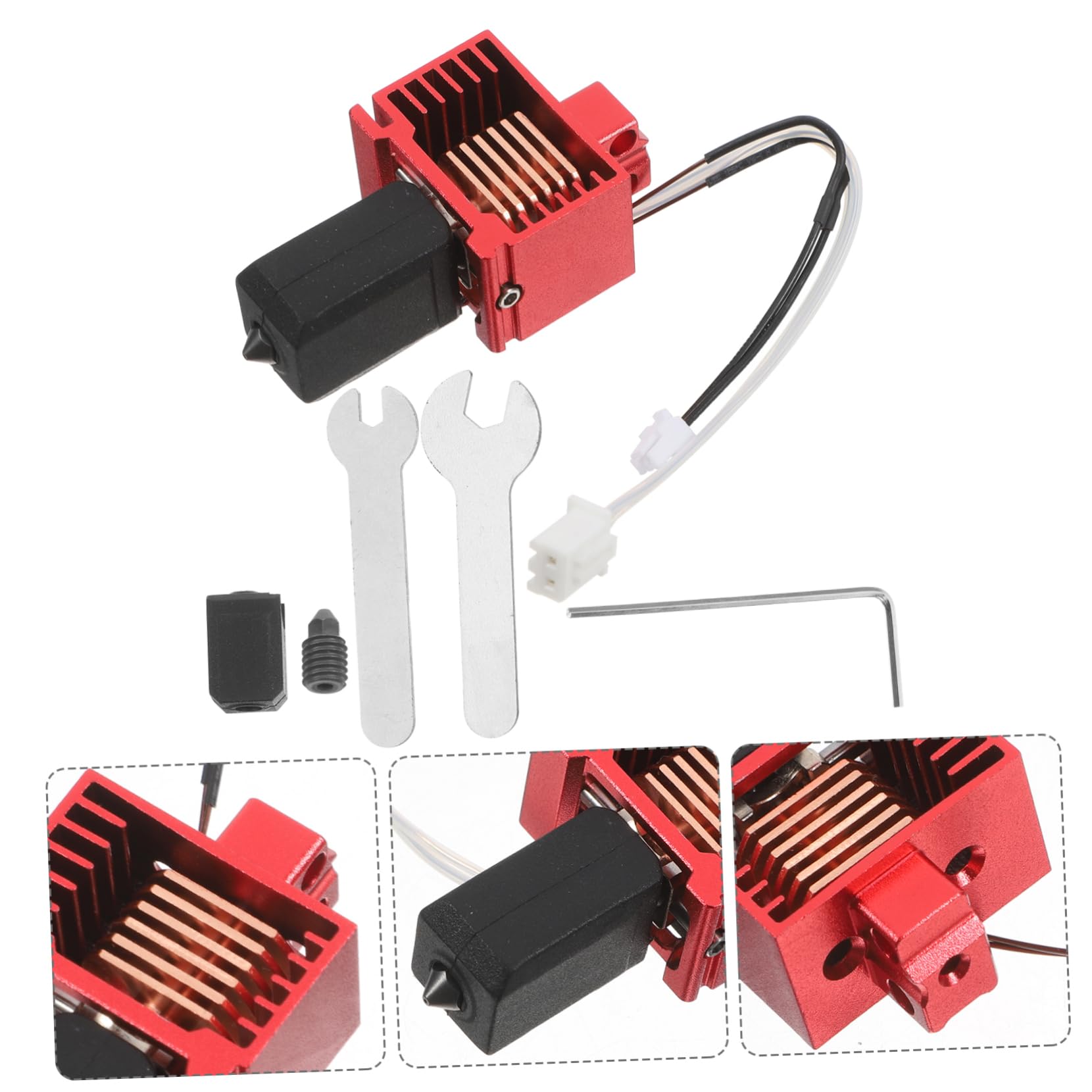 3d-drucker Hotend Bausatz Tz-3.0 für Labs Carbon, 1 Satz | Aluminium und Stahl, 0, 4mm und 0, 6mm Düsen, Kompatibel mit X1 Serie, Rot