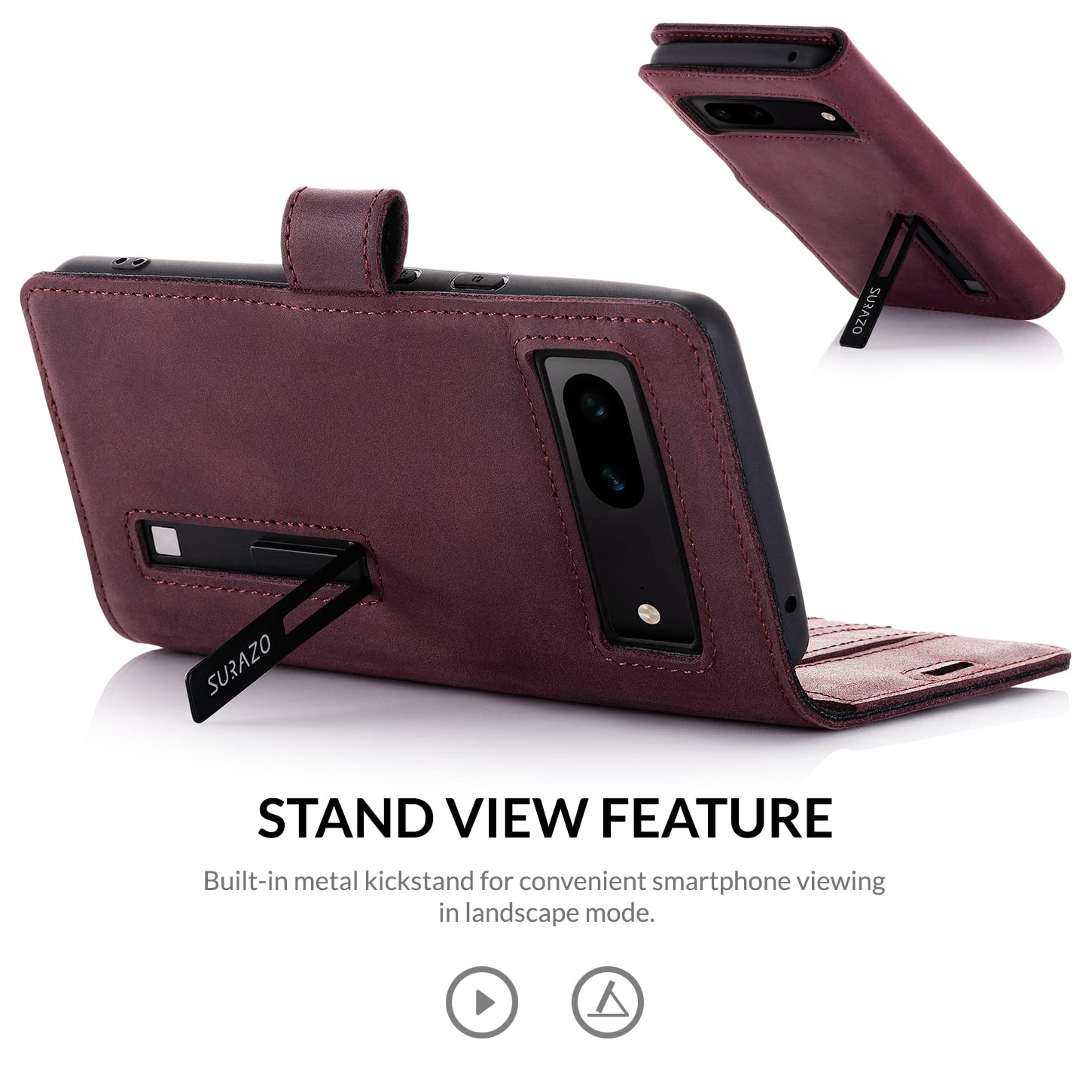 SURAZO Premium Mobile Phone Case For Google Pixel 7A 5G Leather Case
