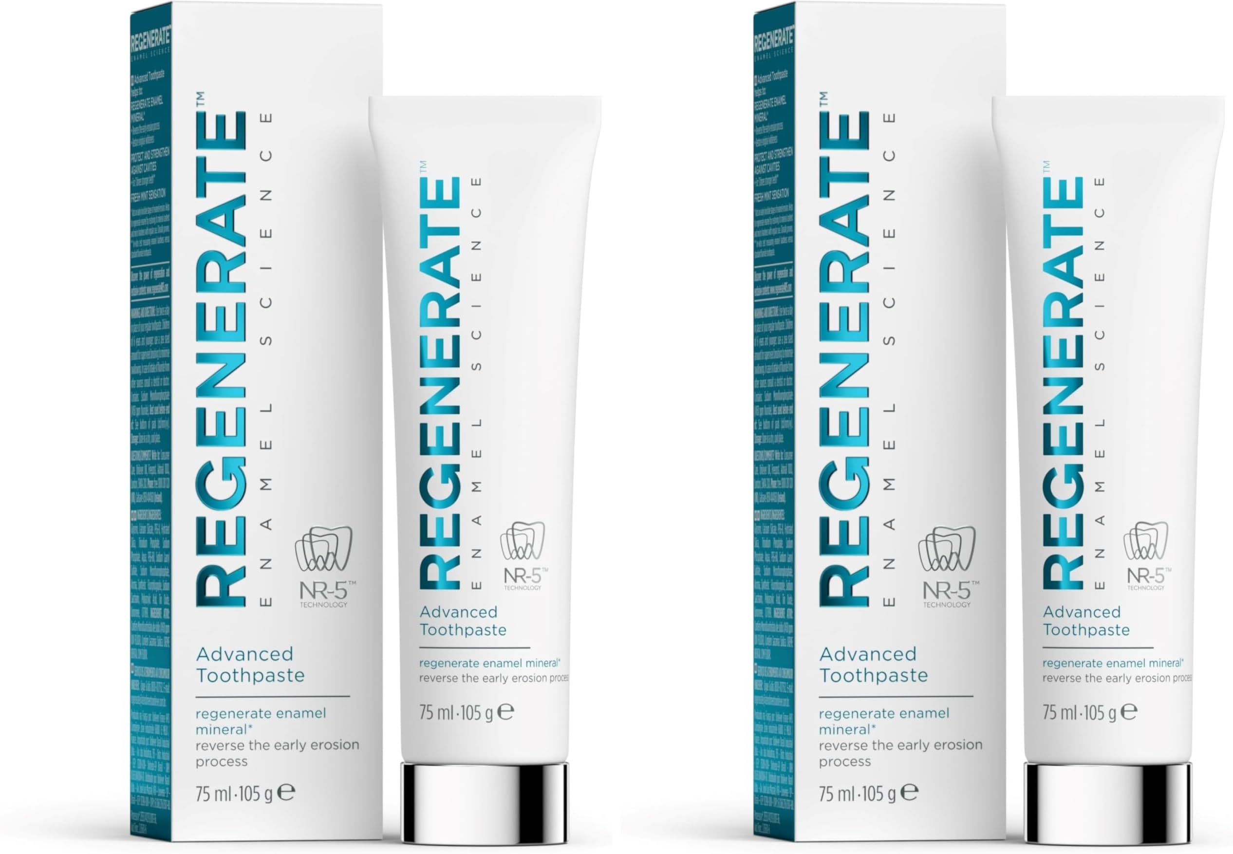 Advanced Toothpaste to Repair Tooth Enamel for Strong, Healthy Teeth 75ml (Pack of 2)
