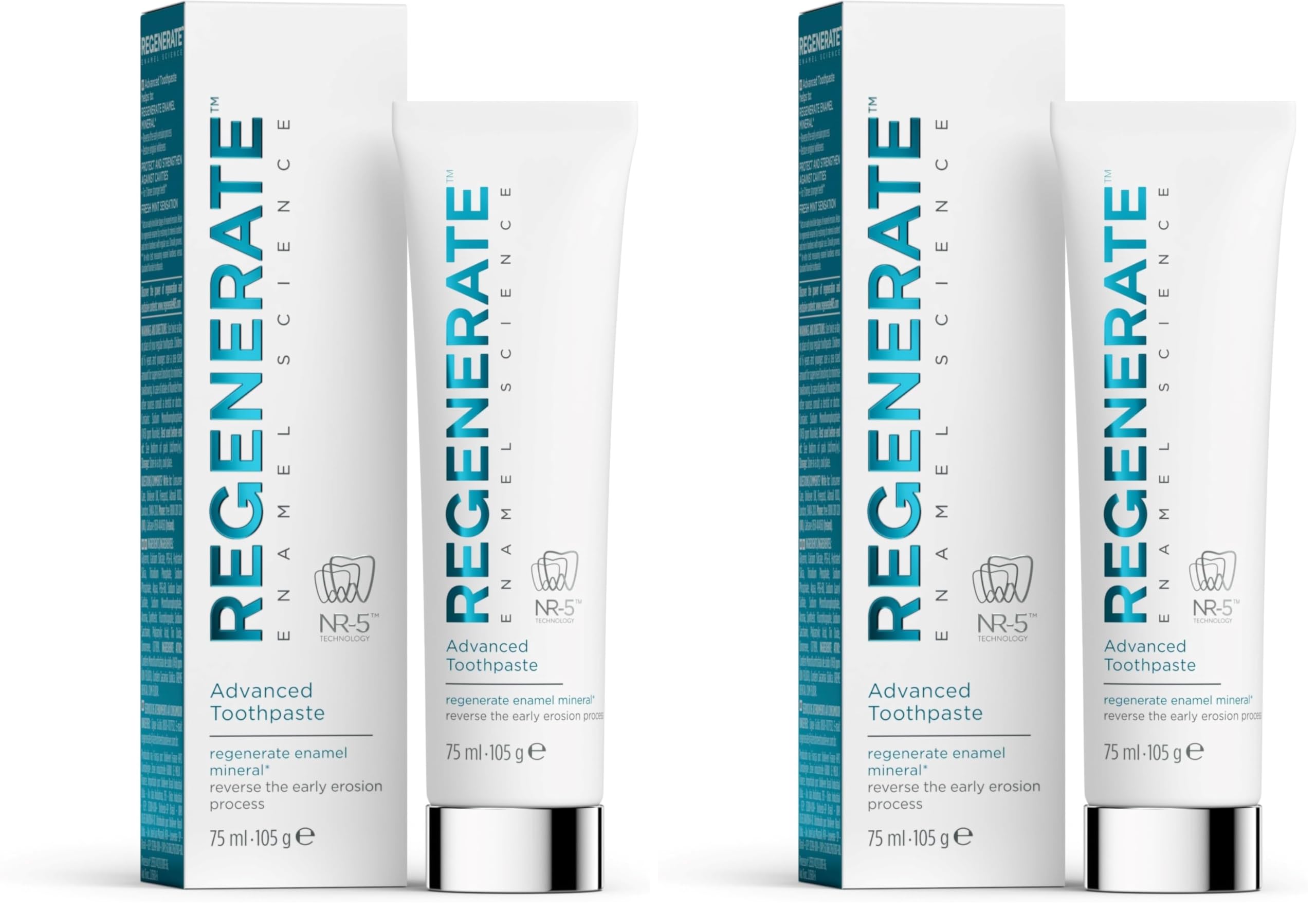 Advanced Toothpaste to Repair Tooth Enamel for Strong, Healthy Teeth 75ml (Pack of 2)