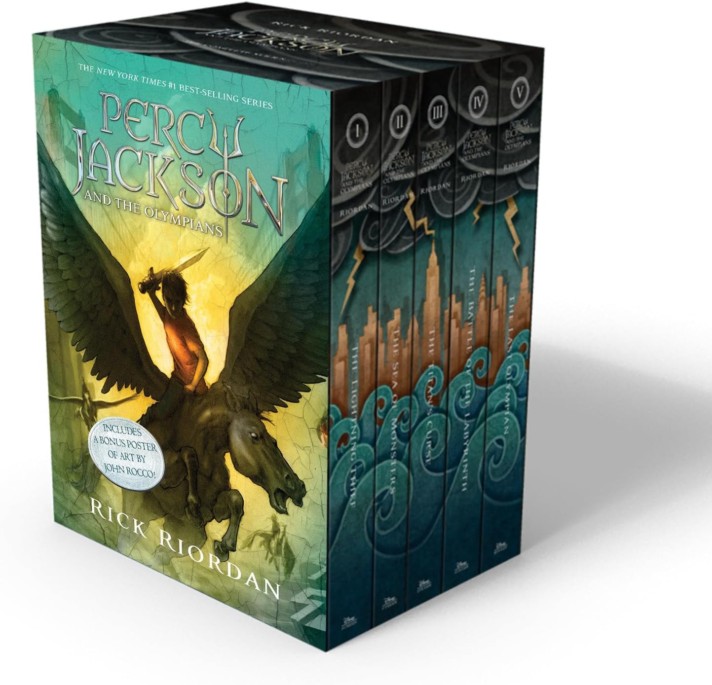 Percy Jackson and the Olympians 5 Book Paperback Boxed Set (w/poster)