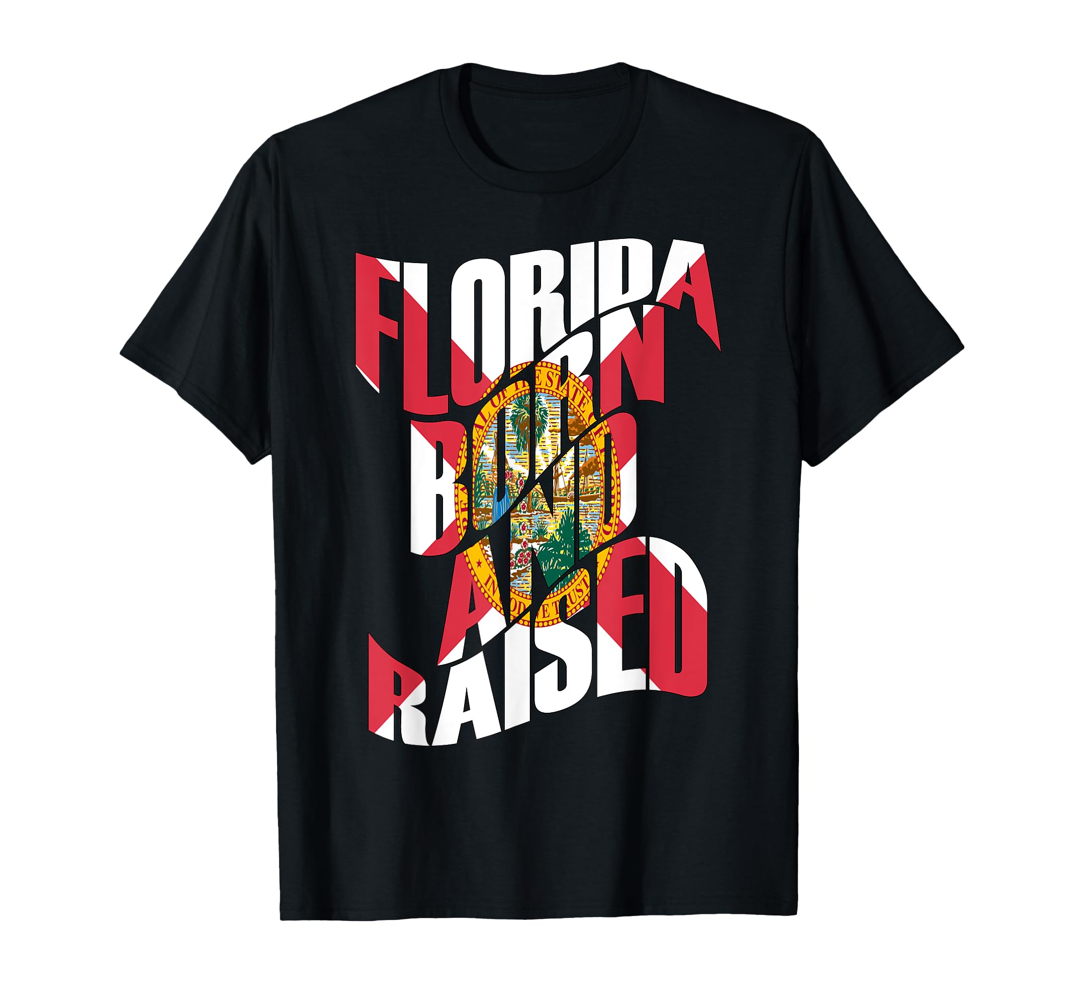 Florida Born and Raised Florida State Flag T-Shirt