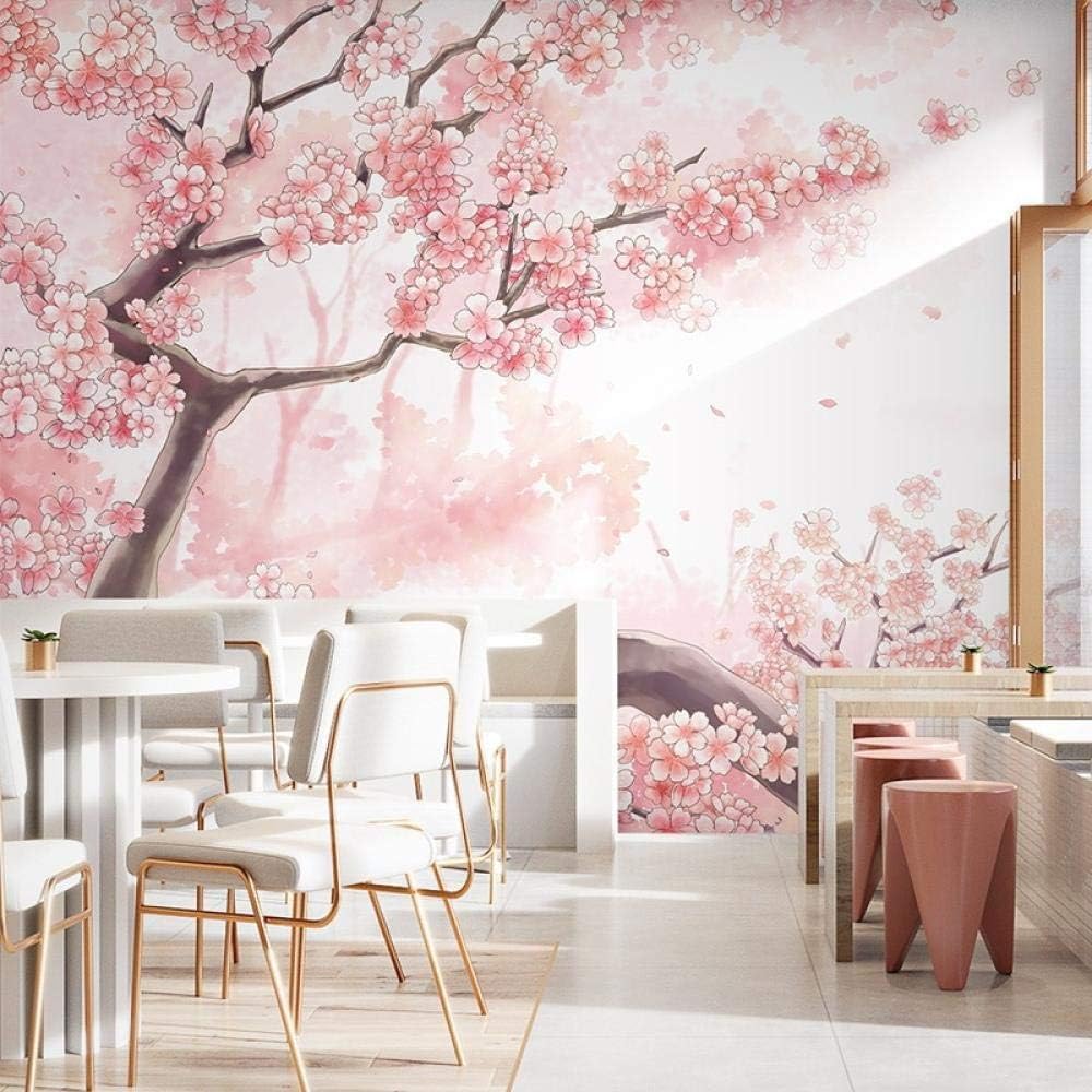 Décoration chambre fleur de cerisier avec ce sticker mural TV 3D