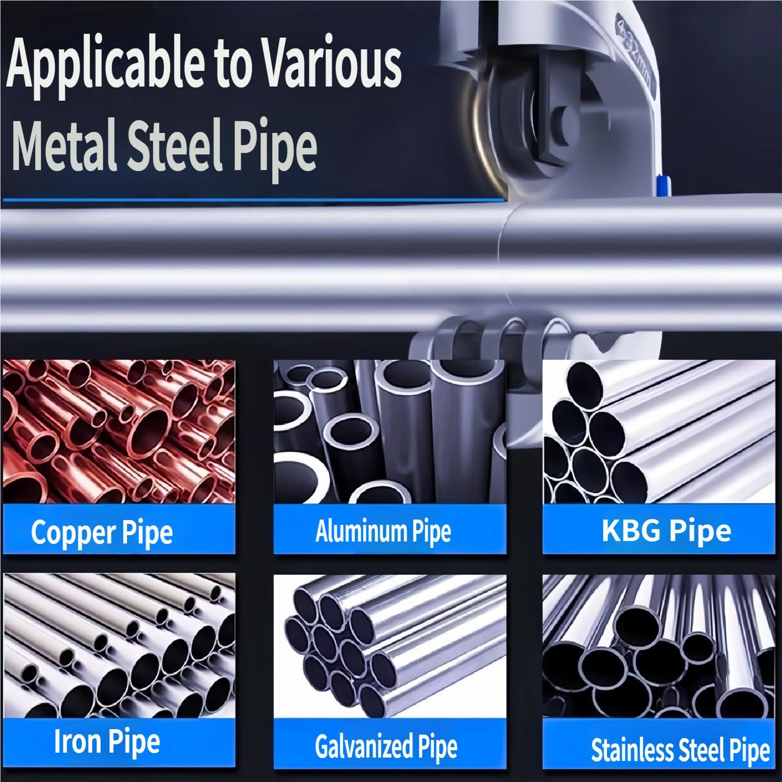 Cortatubos de alta resistencia: cortatubos profesional for aluminio, cobre, PVC y acero inoxidable(1/4"-2")