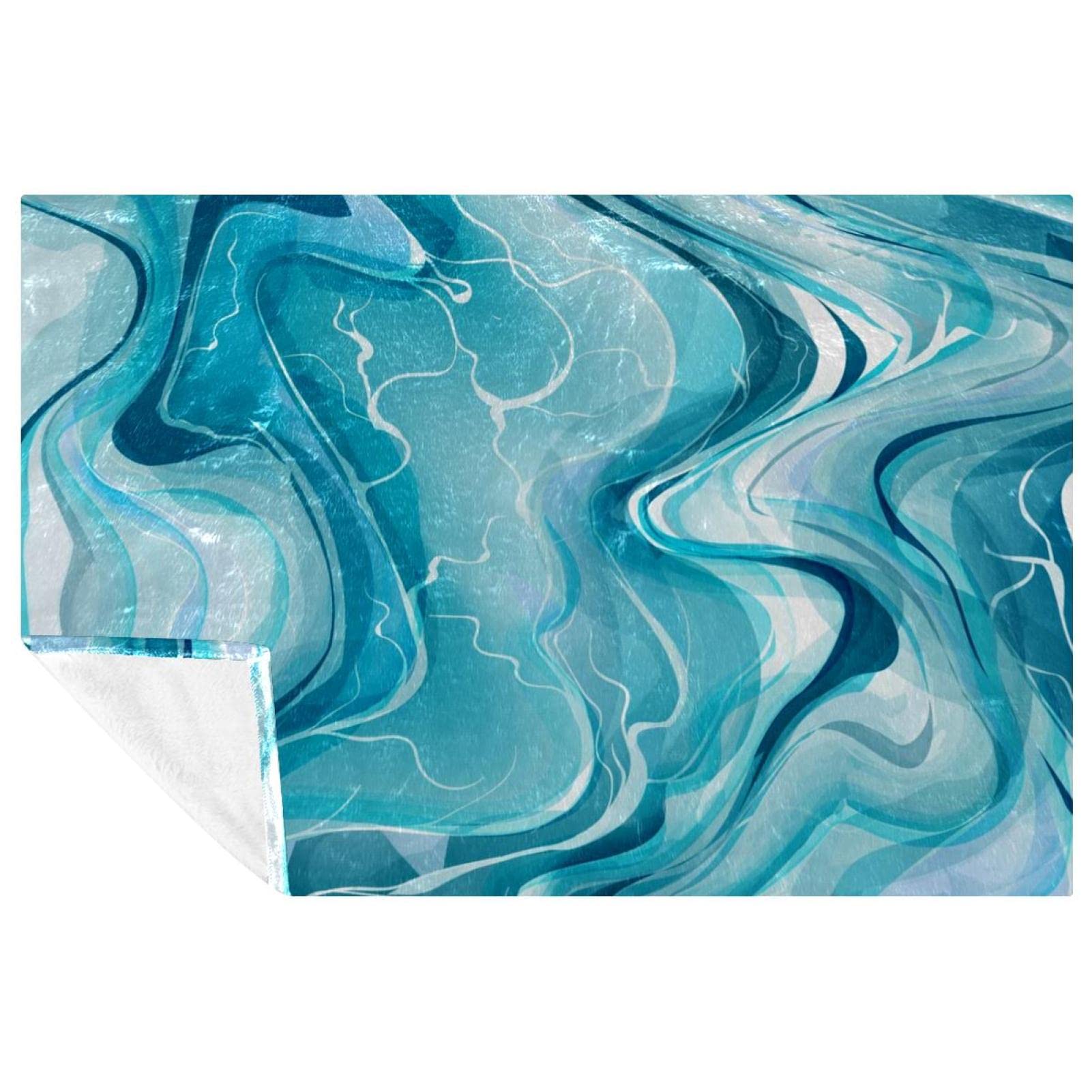 Couverture lit et canapé anti-froid douce avec motif marbré