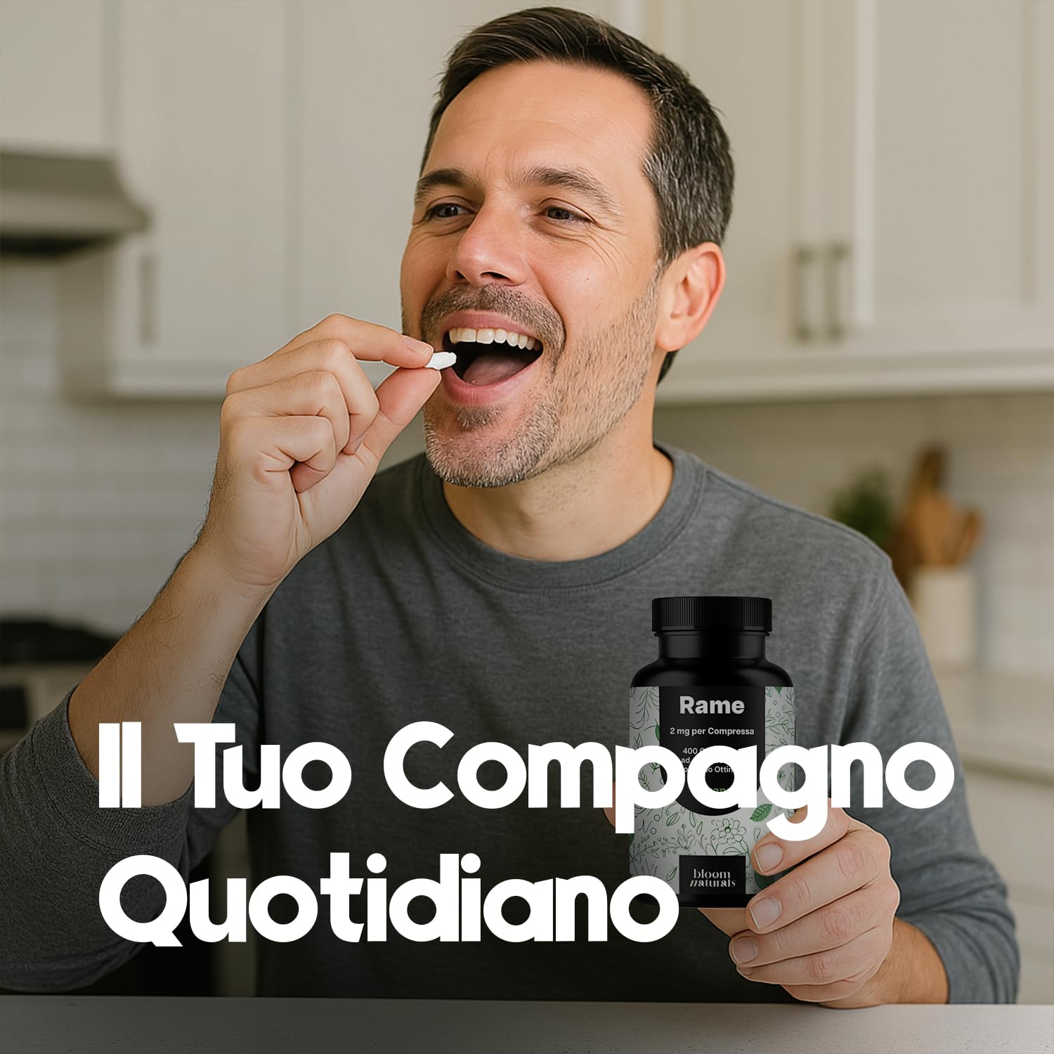 Rame Integratore - 400 Compresse Alto Dosaggio 2 mg - Rame Bisglicinato per Pelle e Capelli - Vegano & Prodotto in Germania - Testato in Laboratorio