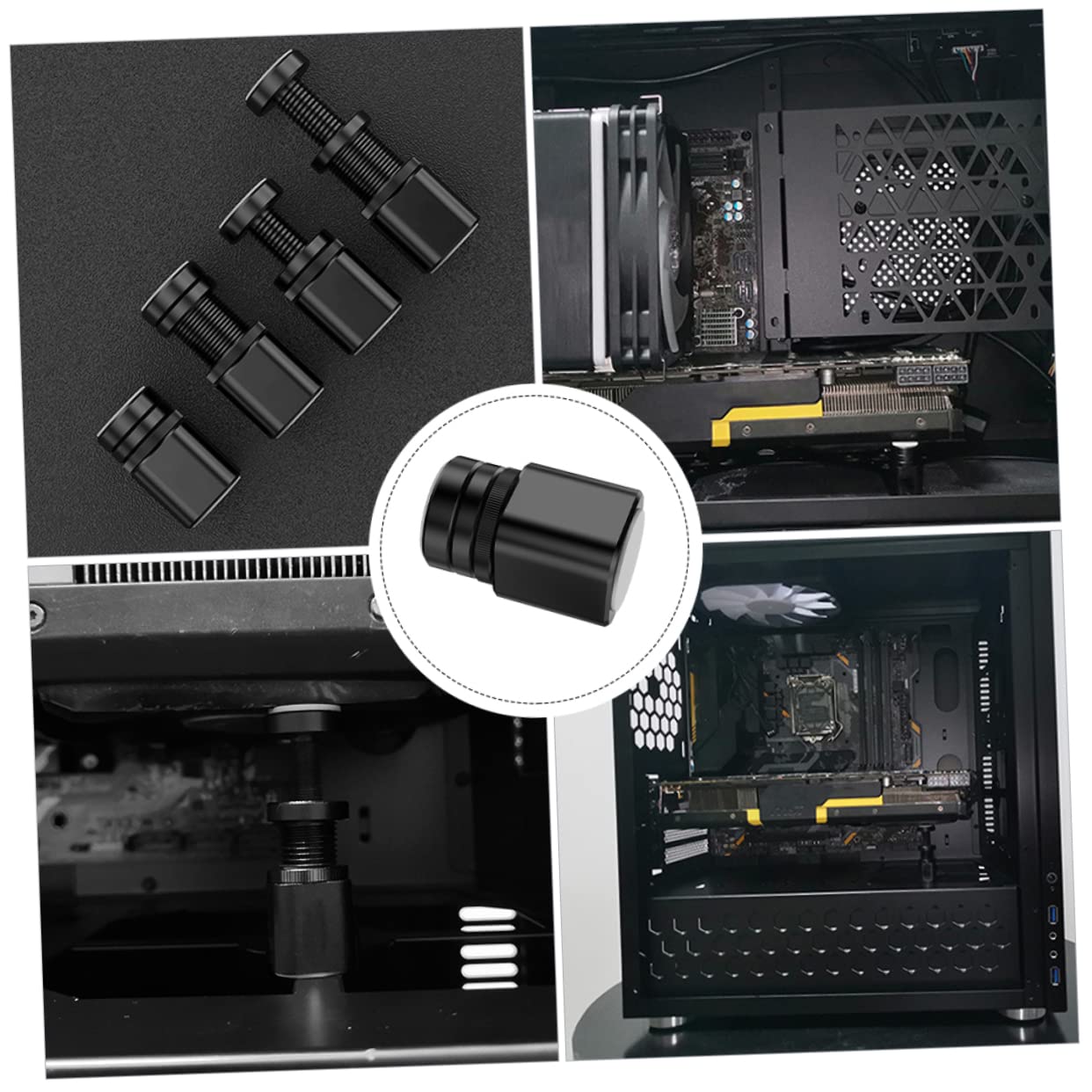 Gadpiparty 5pezzi Supporto Magnetico Per Gpu Staffa Antisag Per Schede Grafiche Con Base Magnetica e Protezione Accessorio Per Computer Gaming Vc