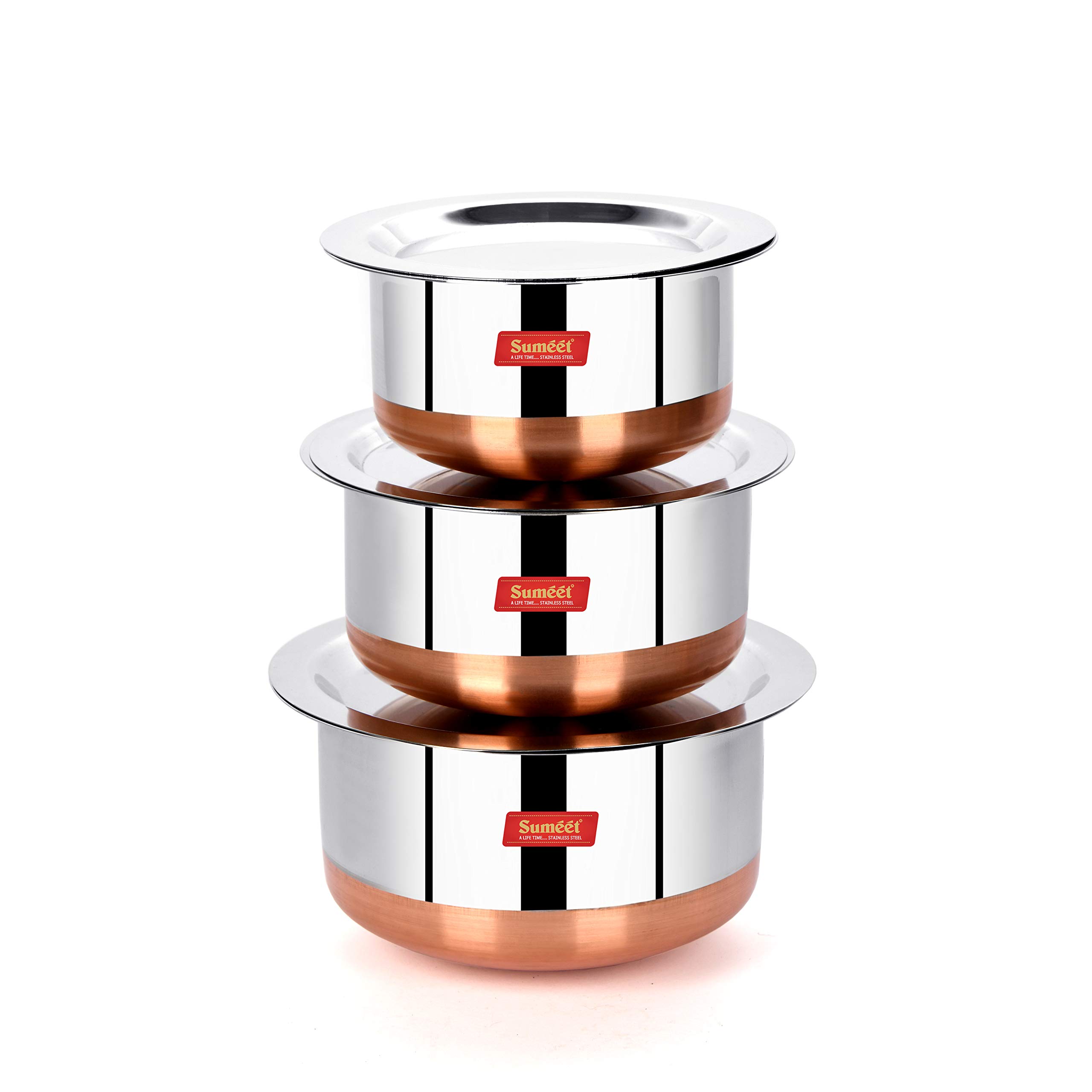 See full amazon price history chart for Sumeet Stainless Steel Copper Bottom 4Pc Tope Set with Lid (400Ml, 530Ml, 800Ml, 1Ltr) Sumeet Stainless Steel Copper Bottom 4Pc Tope Set with Lid (400Ml, 530Ml, 800Ml, 1Ltr) (B08PL3S866) Amazon Price History, Amazon Price Tracker
