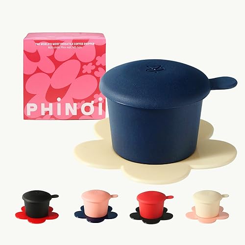 Miniatura 18 de PHINOI - Gotero de café vietnamita, filtro Phin vietnamita, cafetera de una sola taza de 1 a 2 tazas con diseño de flores, filtro de café Rojo y