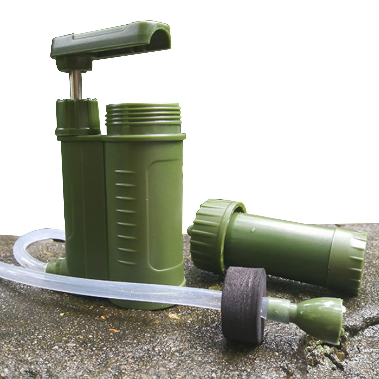 Filtro de agua portátil: purificación potable de emergencia | diseño compacto y fiable, gran capacidad de carga | supervivencia para actividades al aire libre, caza, mochilero, viajes